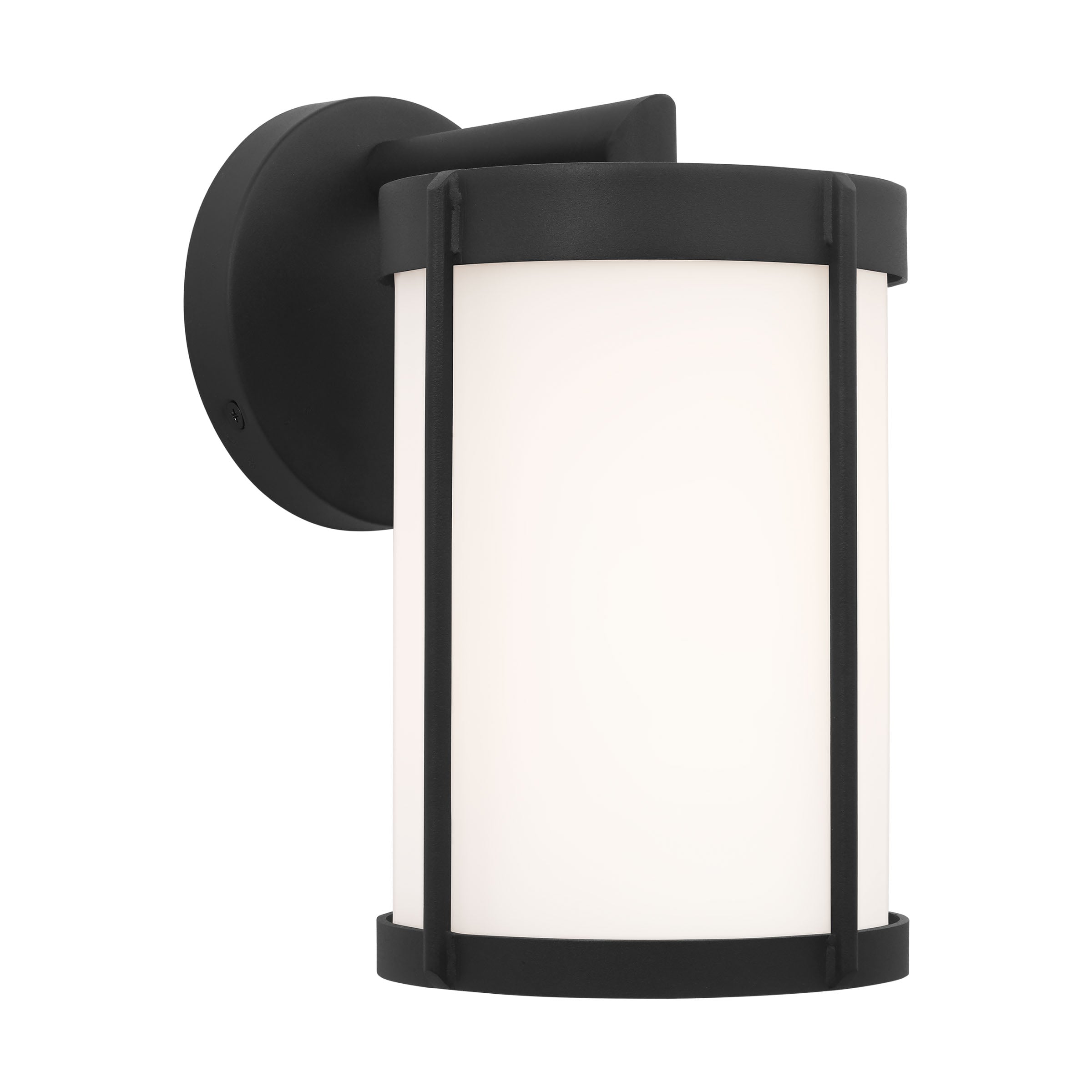 Generation Lighting GLO1091OE-TXB Luning 1 -Light 10-in H Polished Black Hardwired Outdoor Wall Light