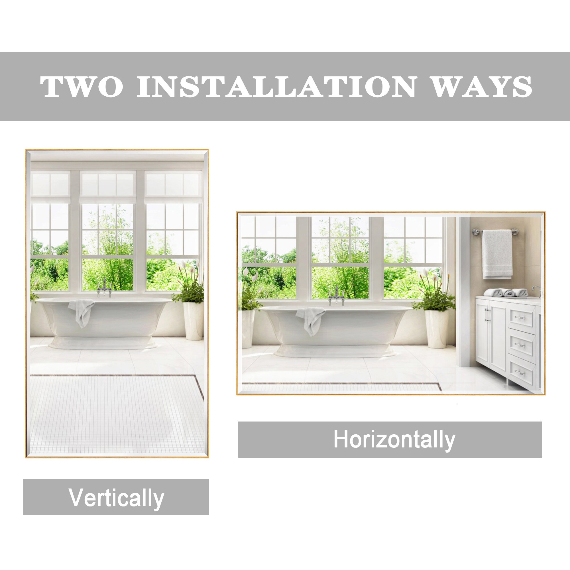 GETLEDEL MR-4608BS Framed-Bath-Mirrors - View #4
