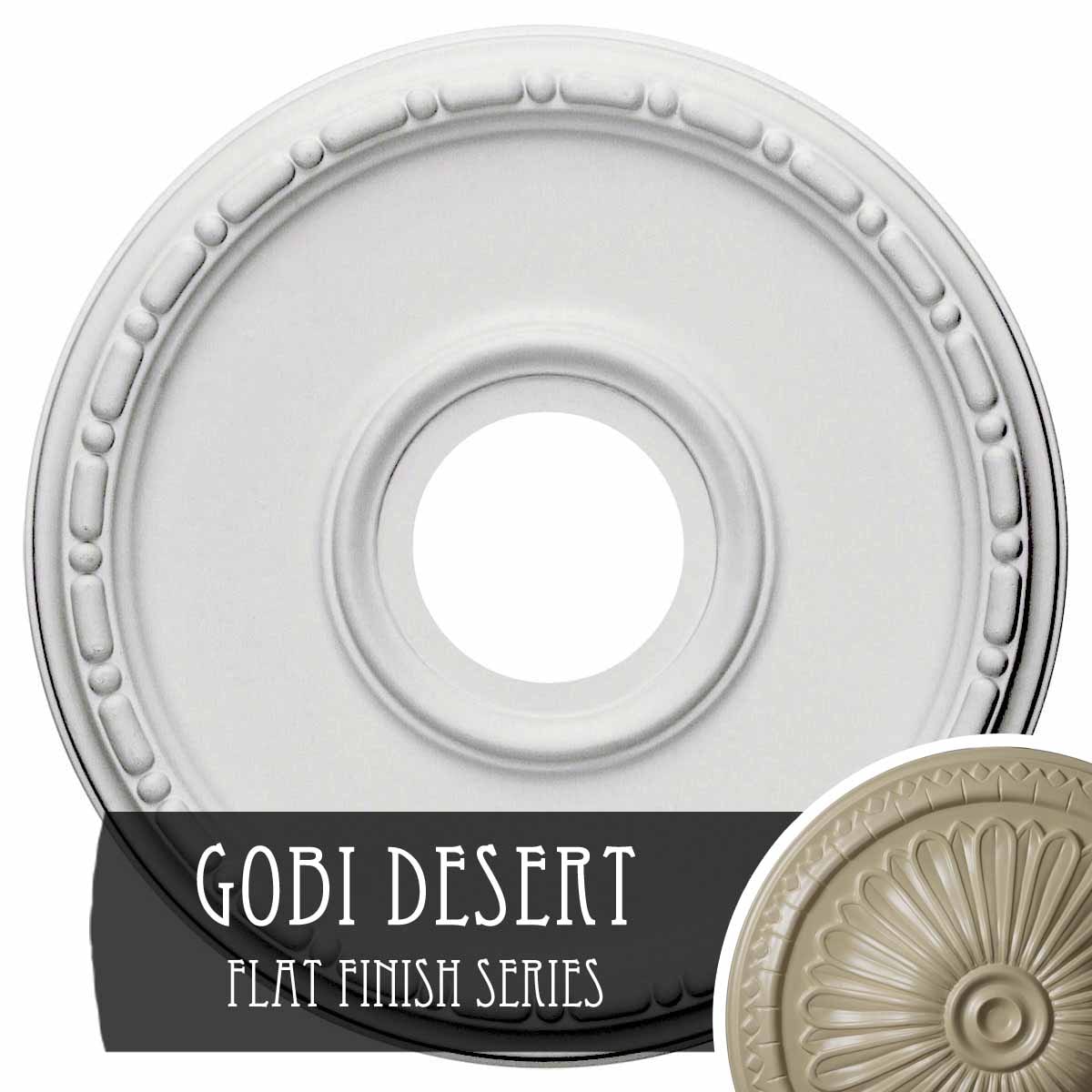 Ekena Millwork CM16MEGDF Medea 16.5-in W x 16.5-in L Painted Gobi Desert Polyurethane Whole Ceiling Medallion