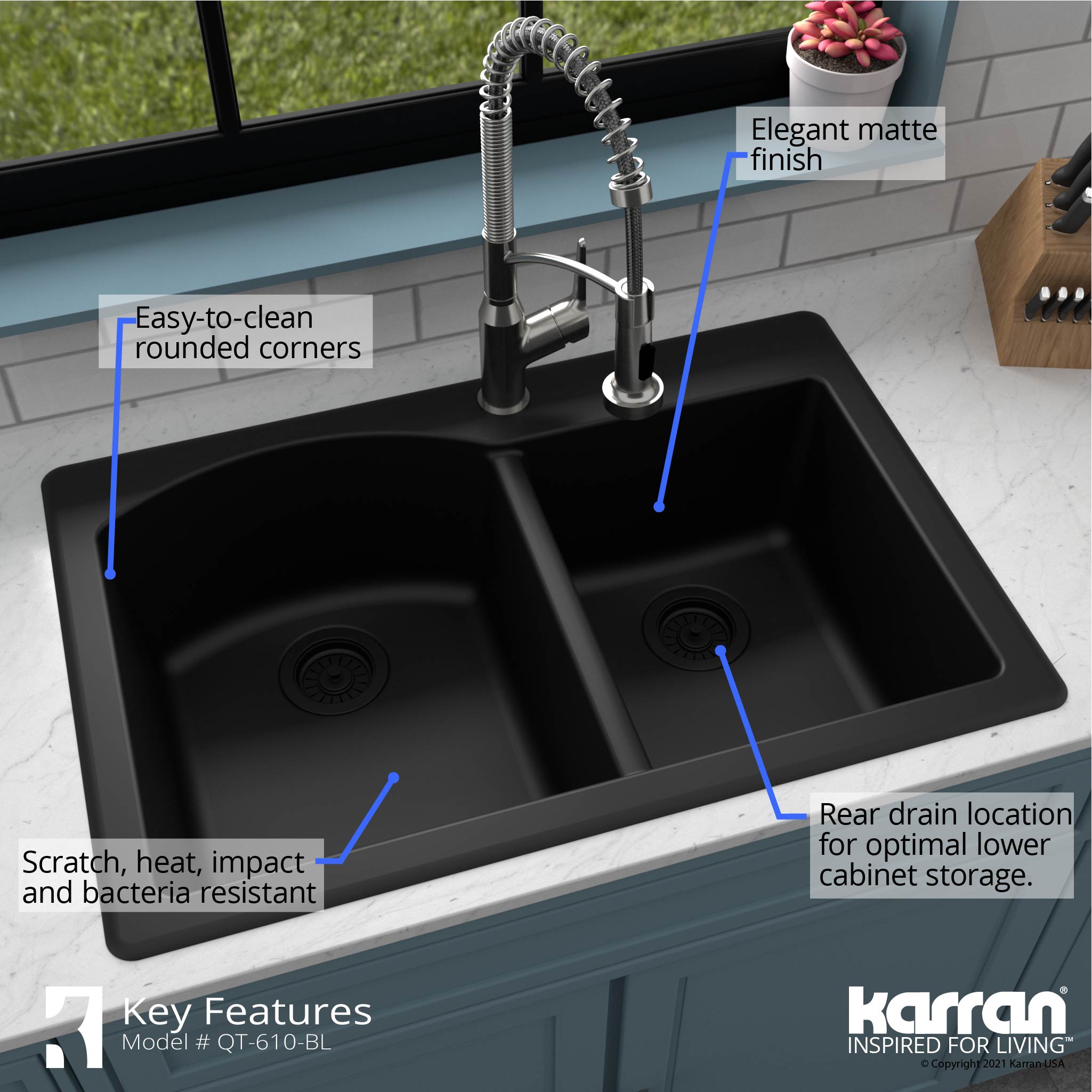 Karran QT-610-BL Kitchen-Sinks - View #7