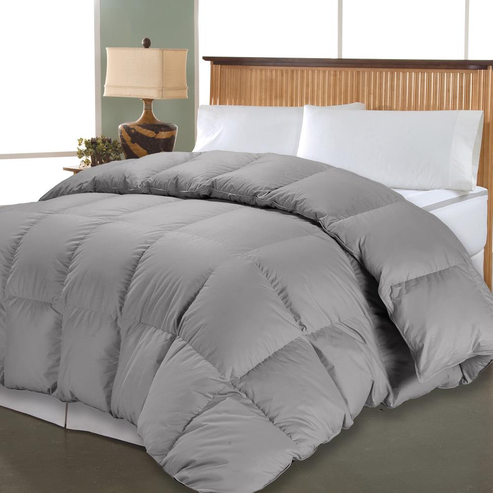 1 Piece Dark Grey Stripe Comforter Cotton 1000TC US Microfiber Fill Heavy Weight 