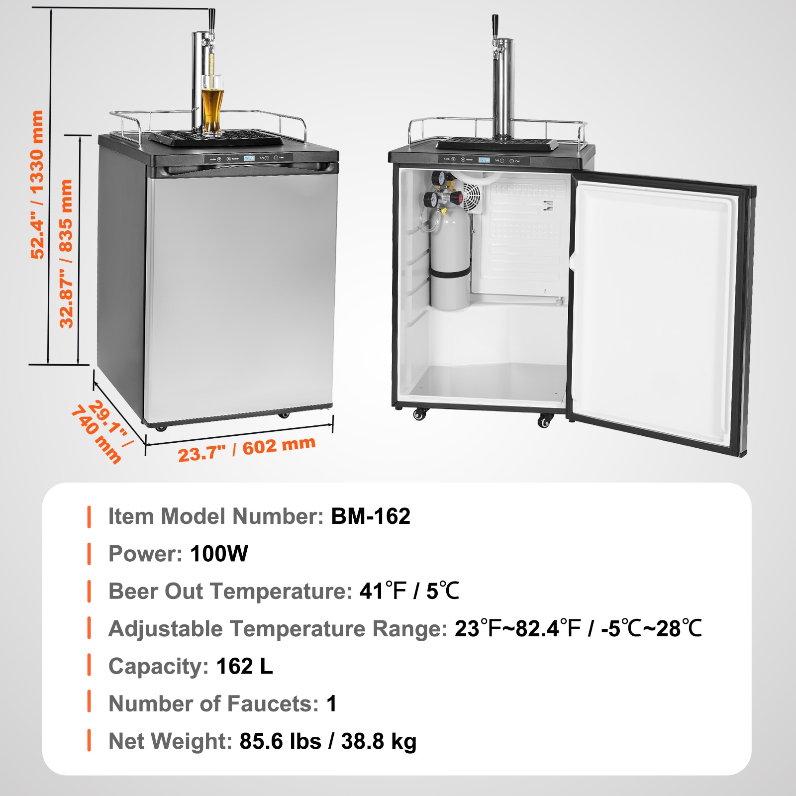 VEVOR SCDZSZPJYHS106334V1 kegerators - View #7