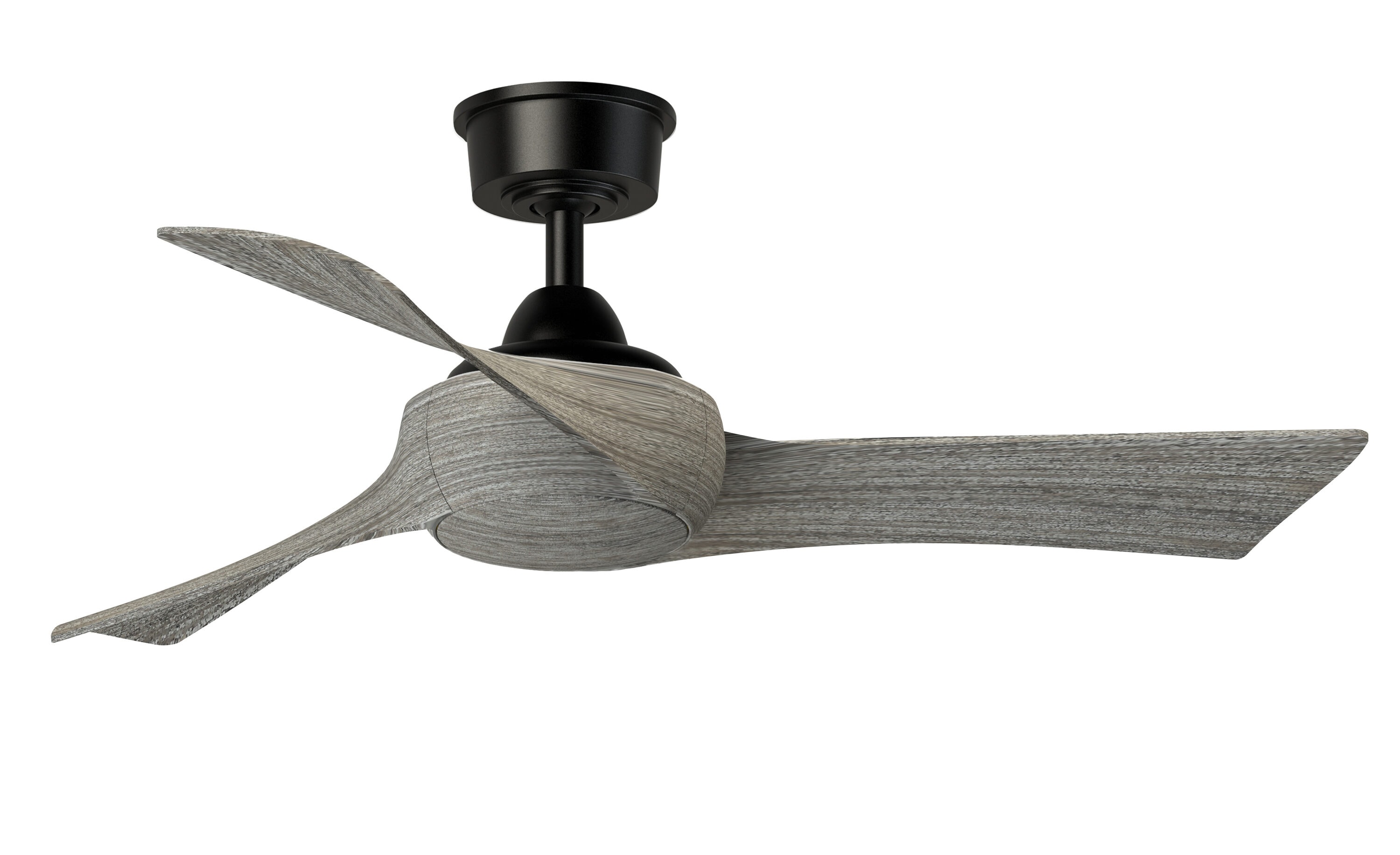 Fanimation Wrap Custom 44-in Black with Weathered Wood Blades Indoor/Outdoor Smart Ceiling Fan Light Kit Compatible and Remote (3-Blade) FPD8530BL-44WE Sansujyuku sansujyuku.com