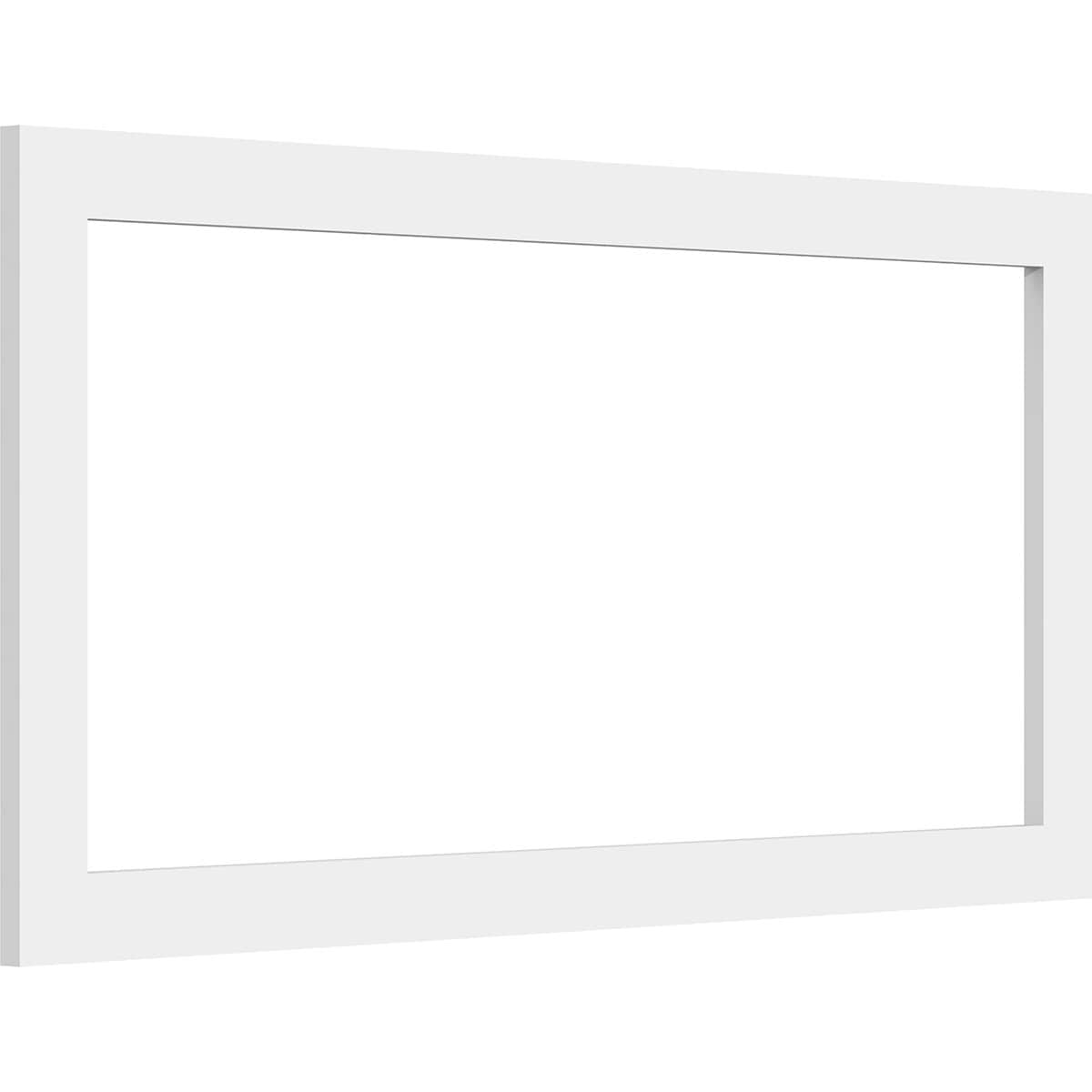 Ekena Millwork WALP28X14X037PRE 28-in x 14-in Smooth Paintable/Stainable White PVC Fretwork Wall Panel (
