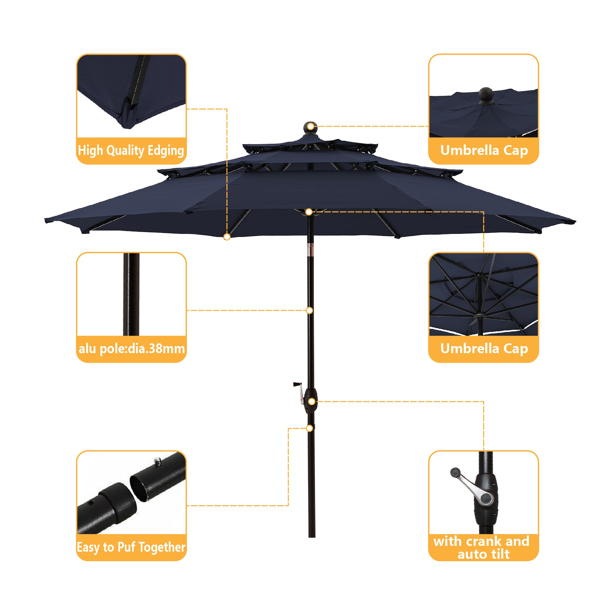 Clihome CH-M4-NY Umbrellas-2 - View #5