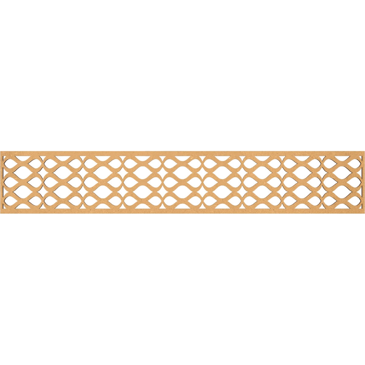 Ekena Millwork MLDA08X46SMRMF Somerset Fretwork Flat Trim 8-in x 3.89-ft Brown Unfinished 2157742 Pierced Wall Panel Moulding