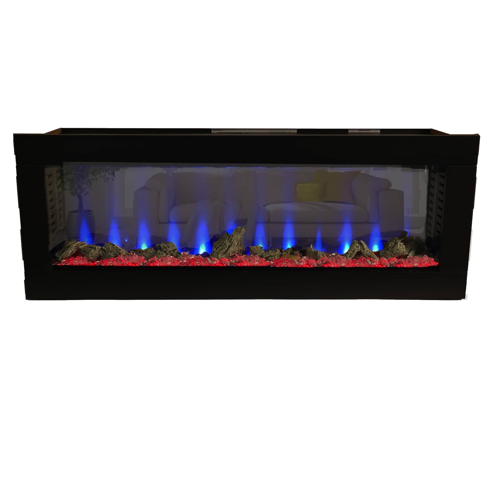 Bluegrass Living 50-in W Black Fan-forced Electric Fireplace At Lowes.com