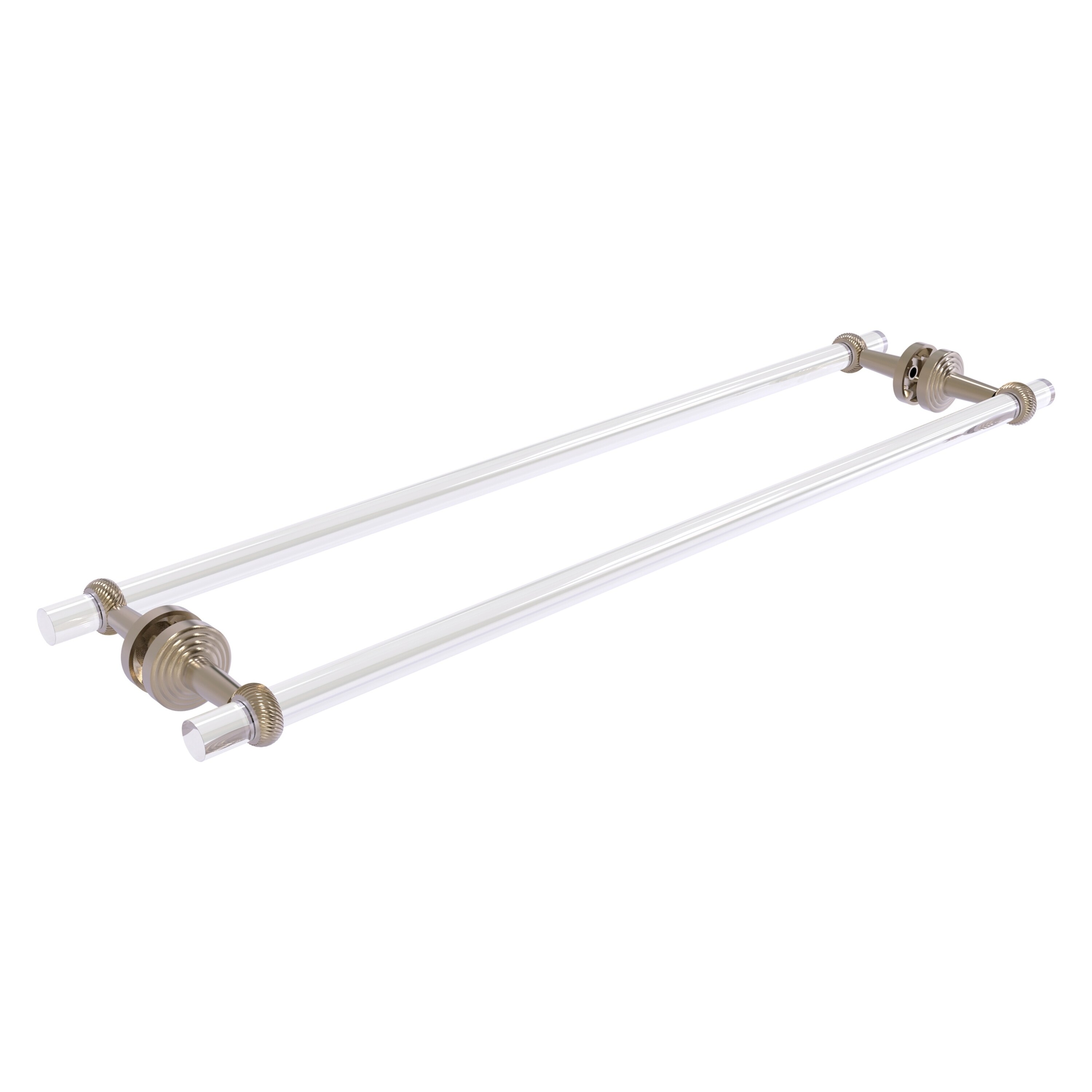 Allied Brass PB-41T-BB-30-PEW Pacific Beach 30-in double Antique Pewter Wall mount Double Towel Bar