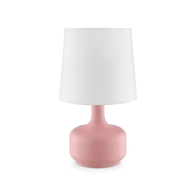 Powder Pink Touch Table Lamp, Hunter Bronze Modern Usb Accent Table Lamps
