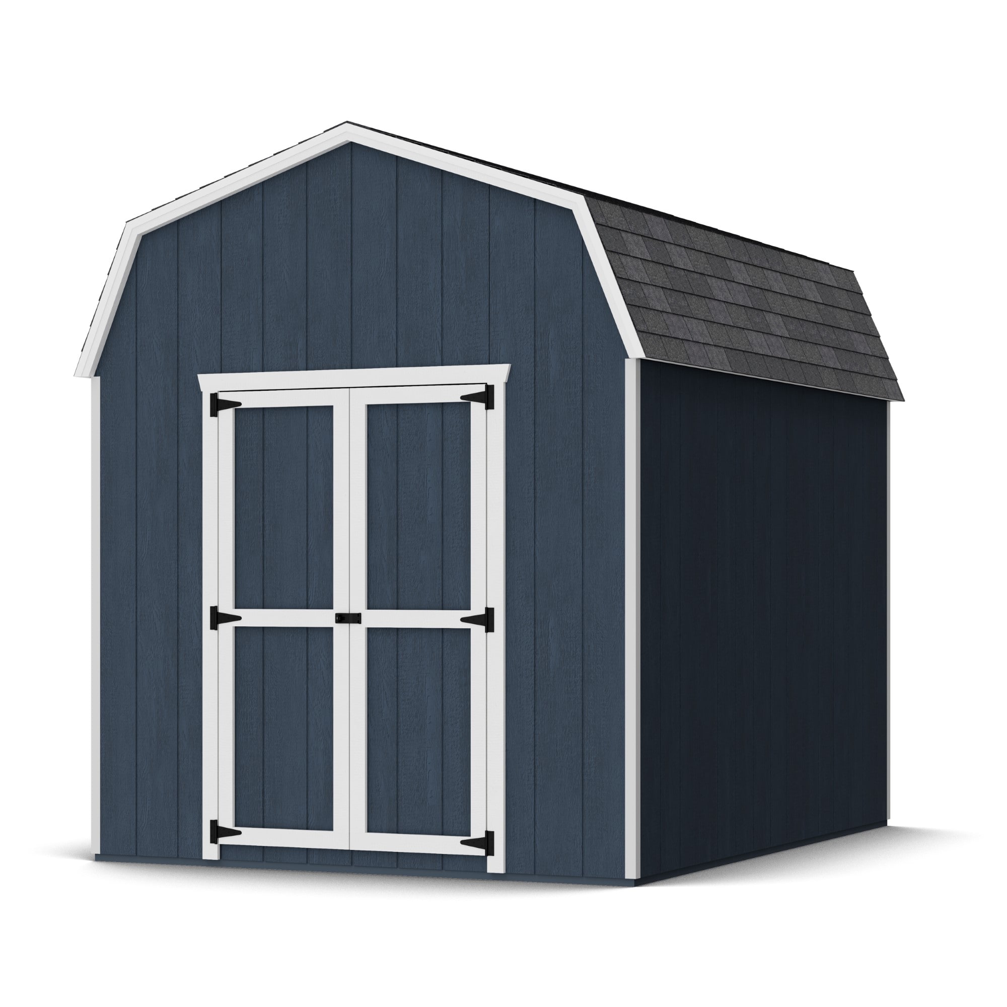 Little Cottage Co 8X10 VGB-6-PC Value Gambrel Barn 8-ft x 10-ft Gambrel Style Wood Outdoor Storage Shed with 2 Doors