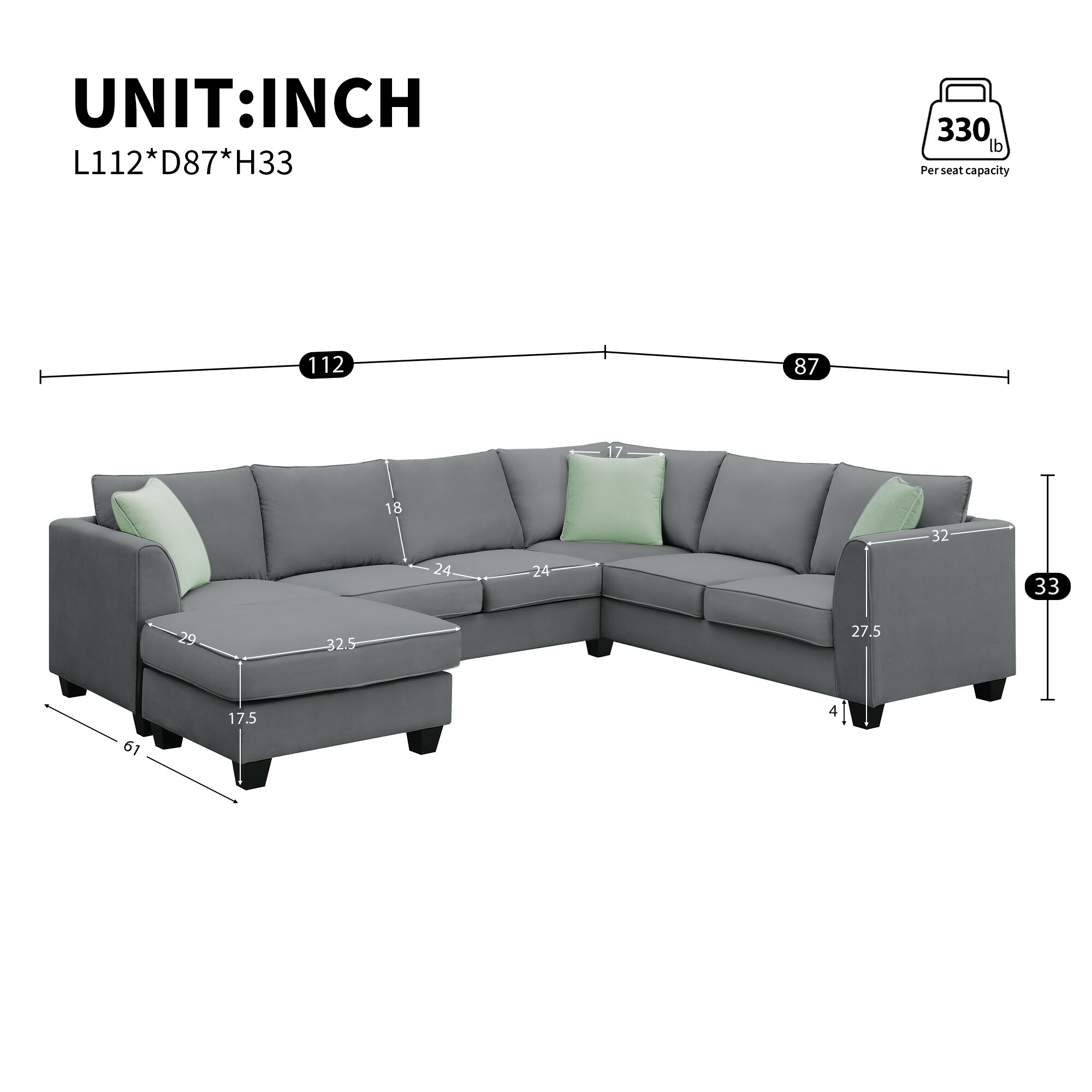 ModernLuxe GS009012AAG Sofas-Loveseats - View #19