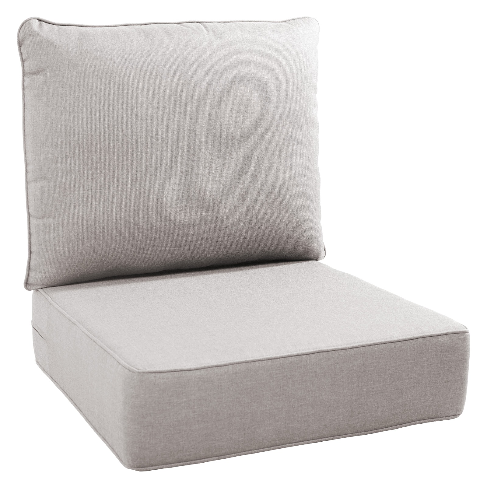Pocassy PJZBD022-2 22-in x 22-in 2 -Piece Beige Patio chair cushion