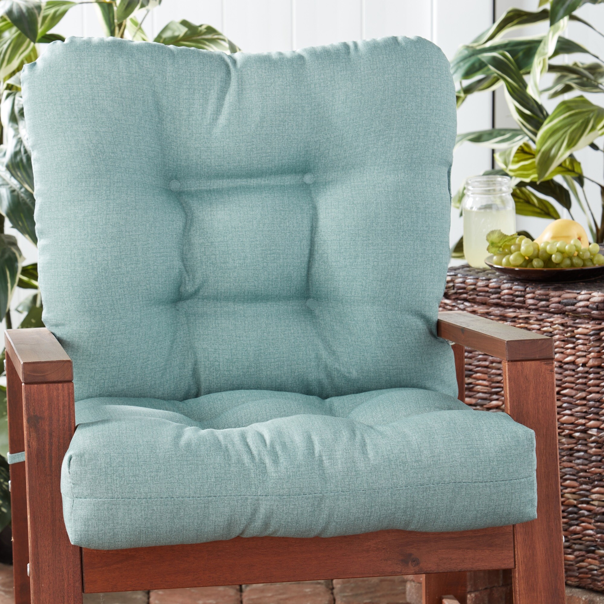 Greendale Home Fashions OC5815-SEAGLASS Patio-Furniture-Cushions - View #7