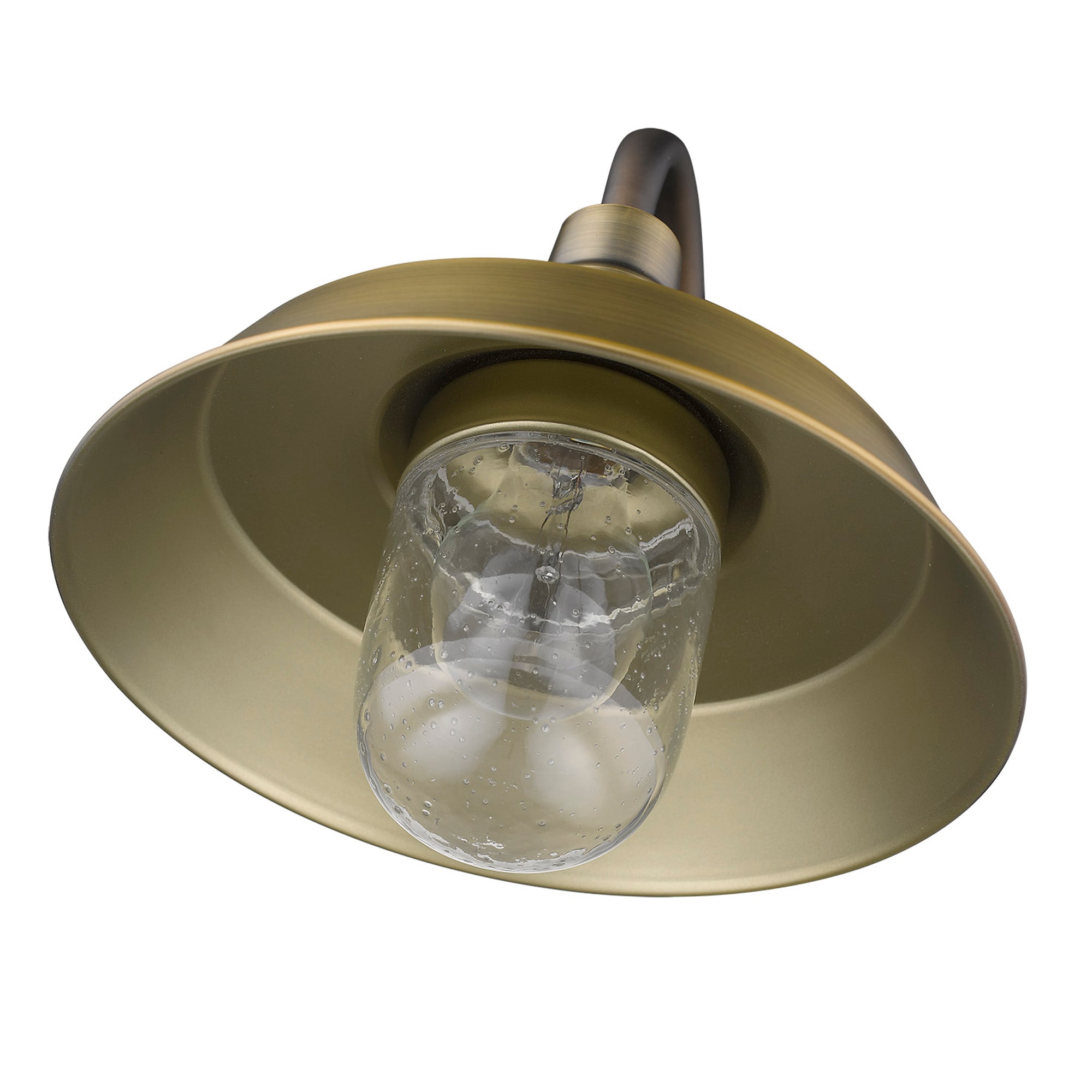 Burry 12" Antique Brass Dimmable Direct Wired Wall Light