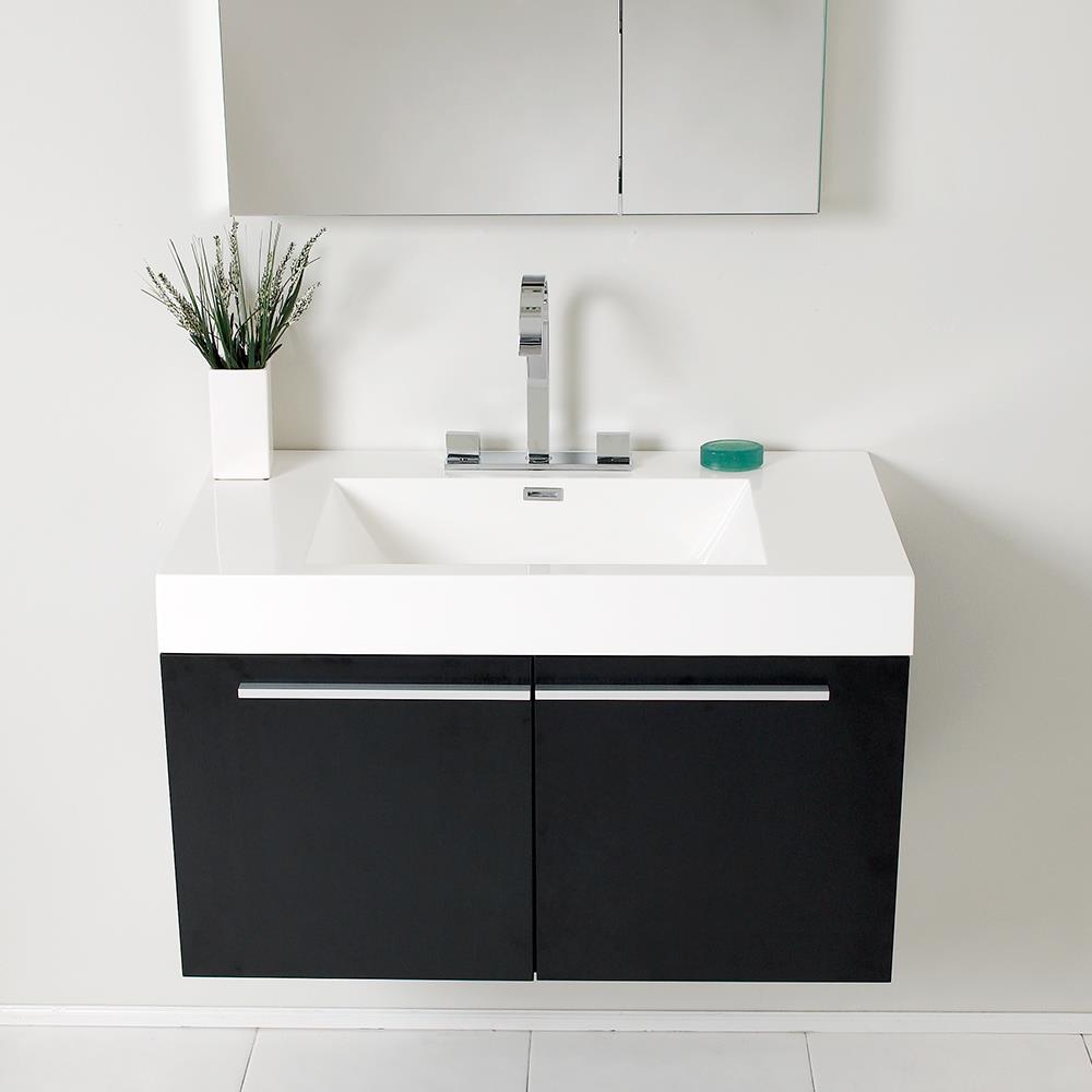 Fresca FVN8090BW Bath-Vanity-Combo - View #3