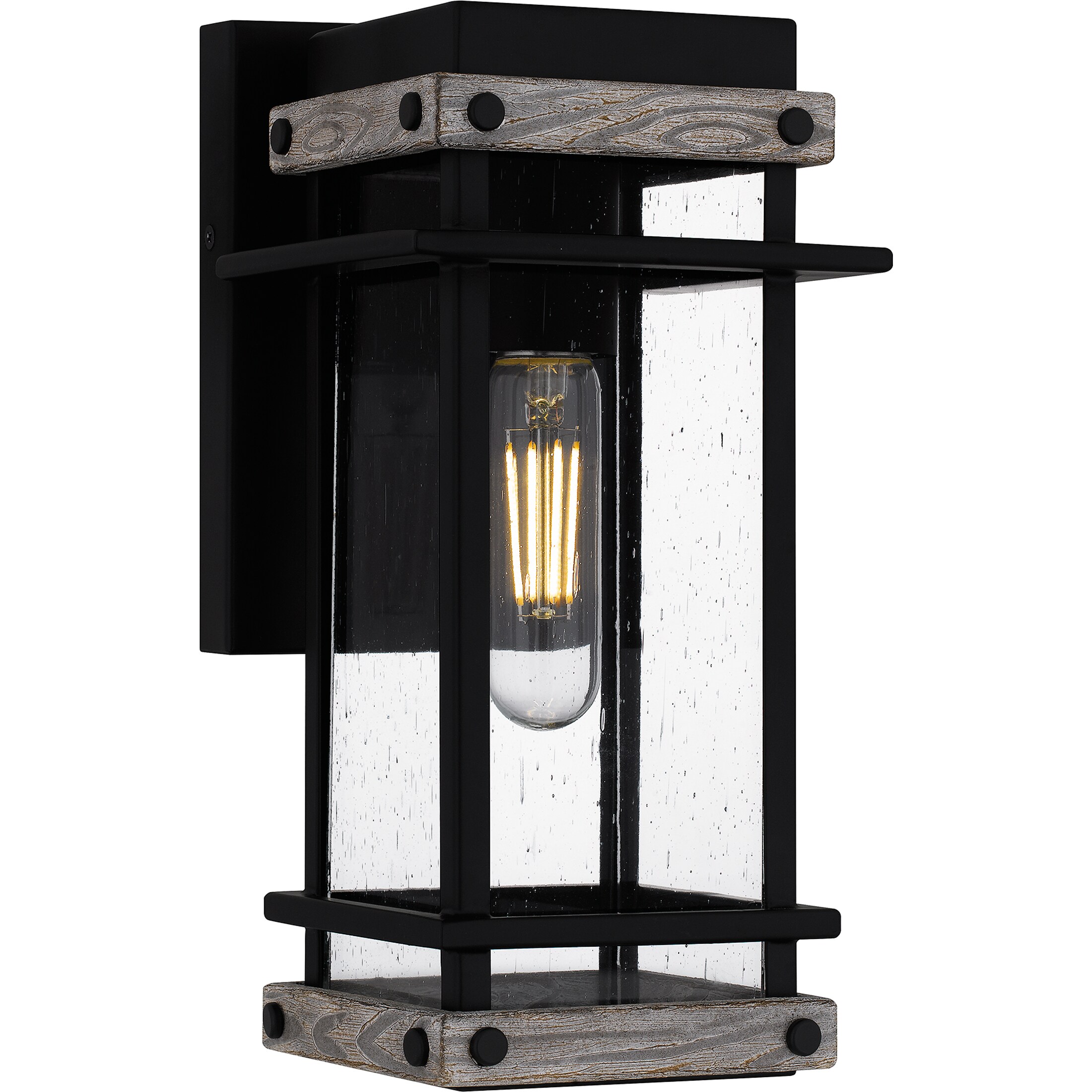 Quoizel Strader 1-Light 11.5-in H Matte Black Outdoor Wall Light 