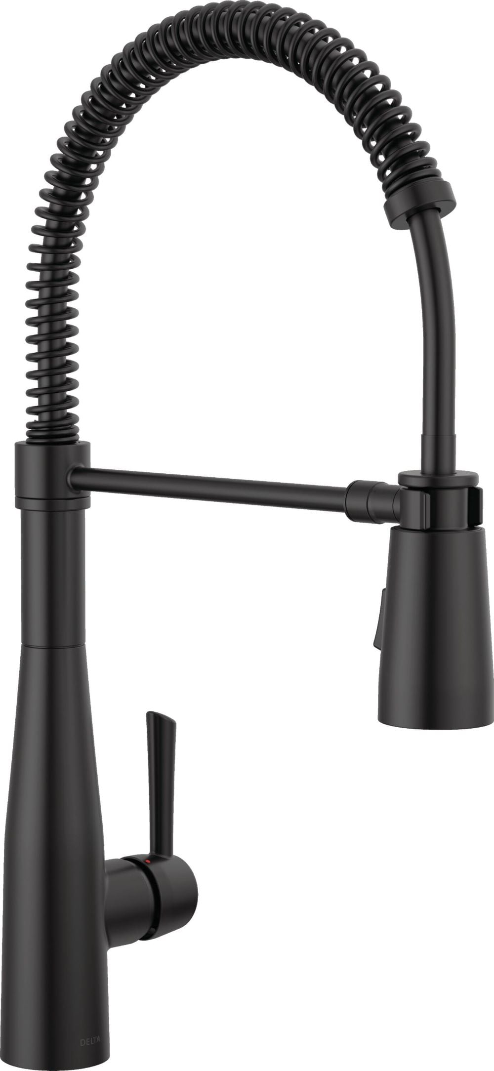 Delta 9613-BL-DST Essa Matte Black Single Handle Deck-mount Pull-down Kitchen Faucet with Sprayer ( Deck Plate Included )