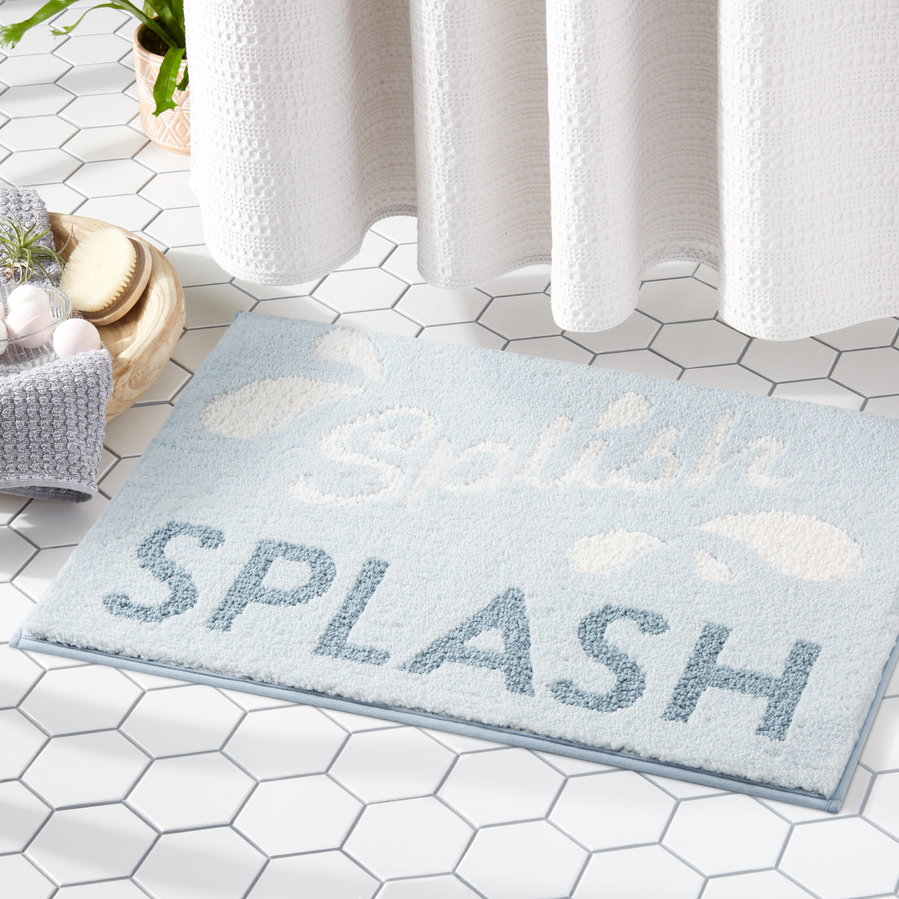 Style Selections SPLSPL-999 30-in x 20-in Multi Polyester Bath mat