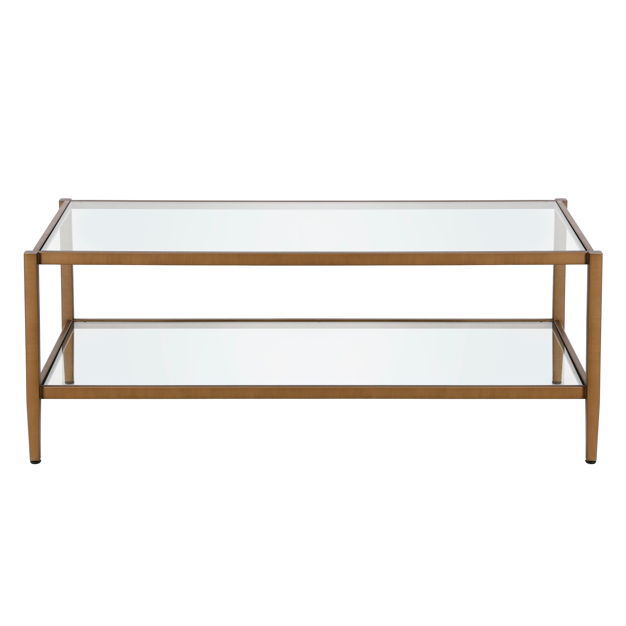 Hailey Home Wilda Antique Brass Metal Modern Coffee Table in the Coffee ...