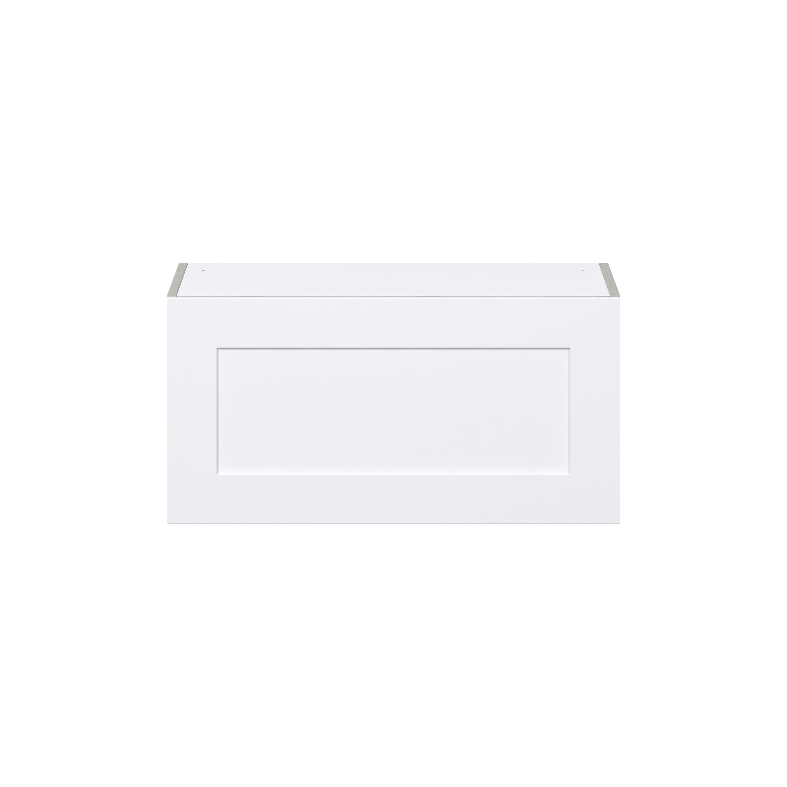Hugo&Borg Jolie 36-in W x 15-in H x 14-in D Warm White Wall Fully Assembled Cabinet (Flat Panel Shaker Door Style)