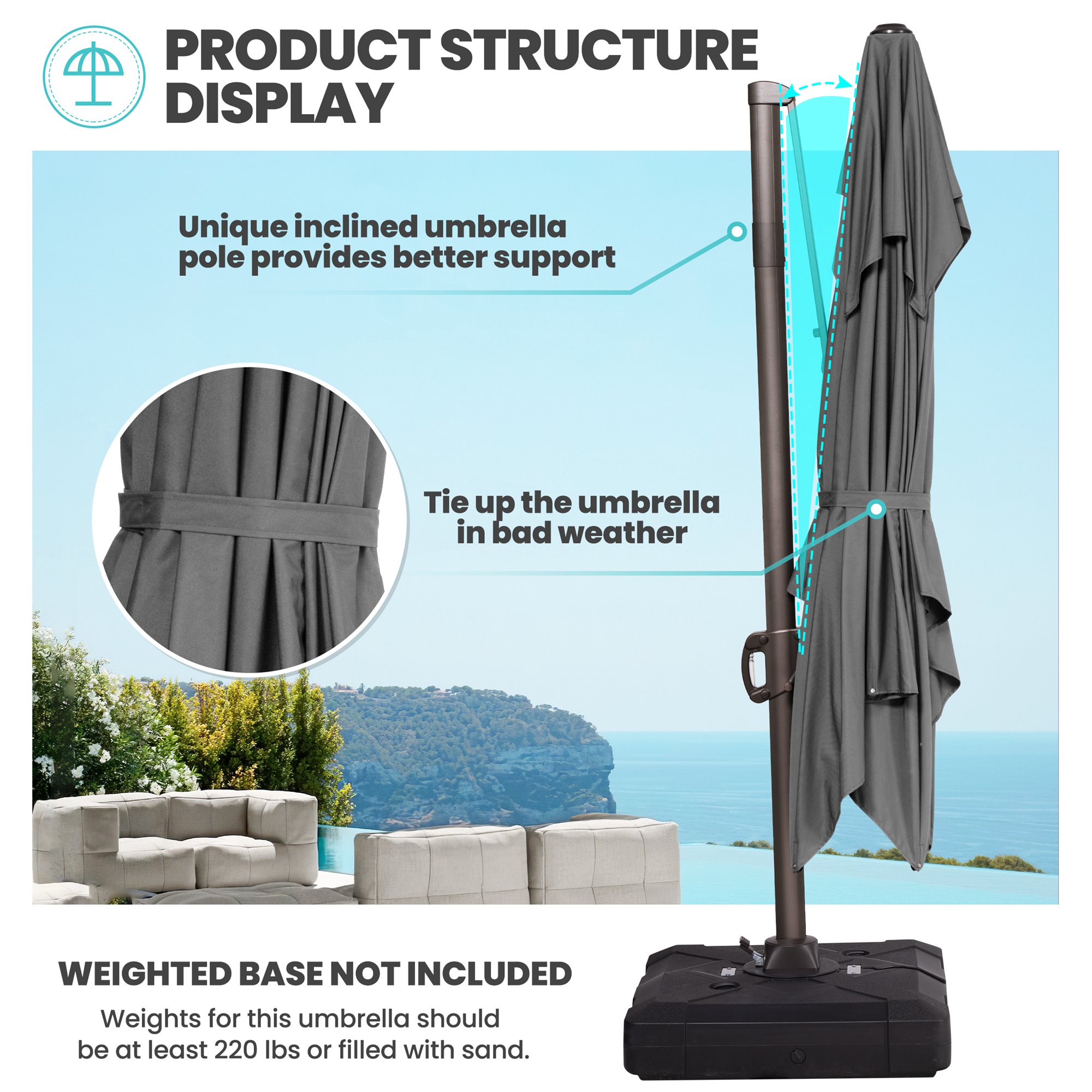 Crestlive Products CL-PU060DGY Umbrellas-2 - View #9