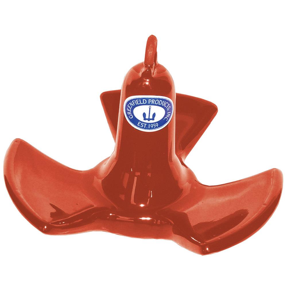Greenfield Products 516-RD Vinyl Coated River Anchor- Red, 16 lb.