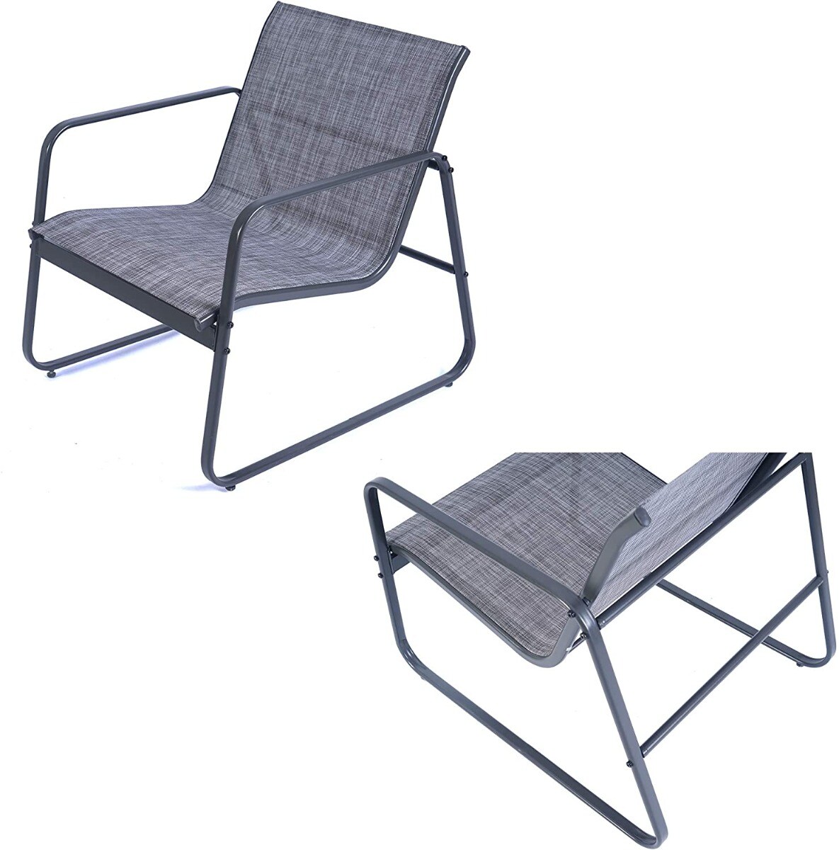 Kozyard Patio Conversation Sets 4 -Piece Patio Conversation Set with Gray Cushions