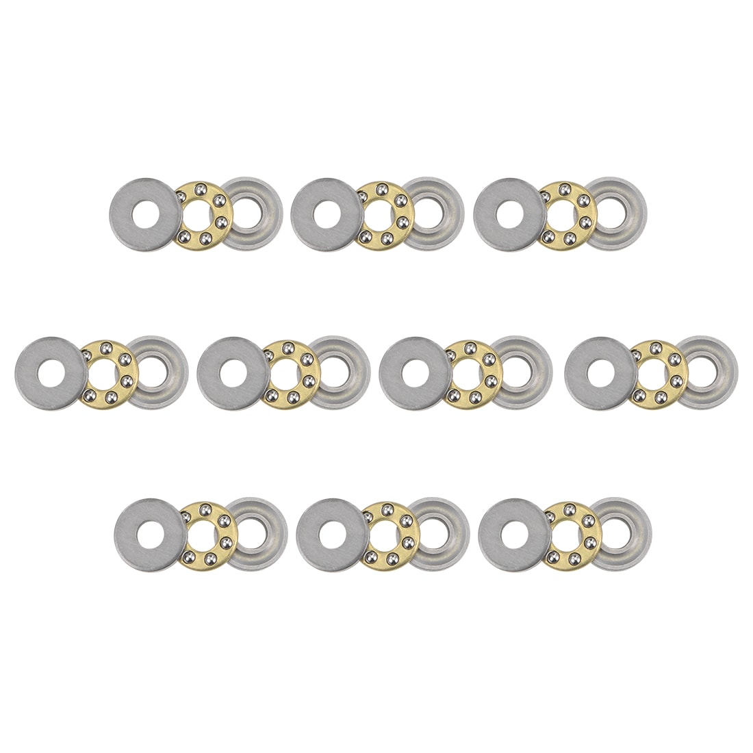 Unique Bargains F3-8M Thrust Ball Bearings 3mm x 8mm x 3.5mm Chrome Steel Single Direction 10pcs