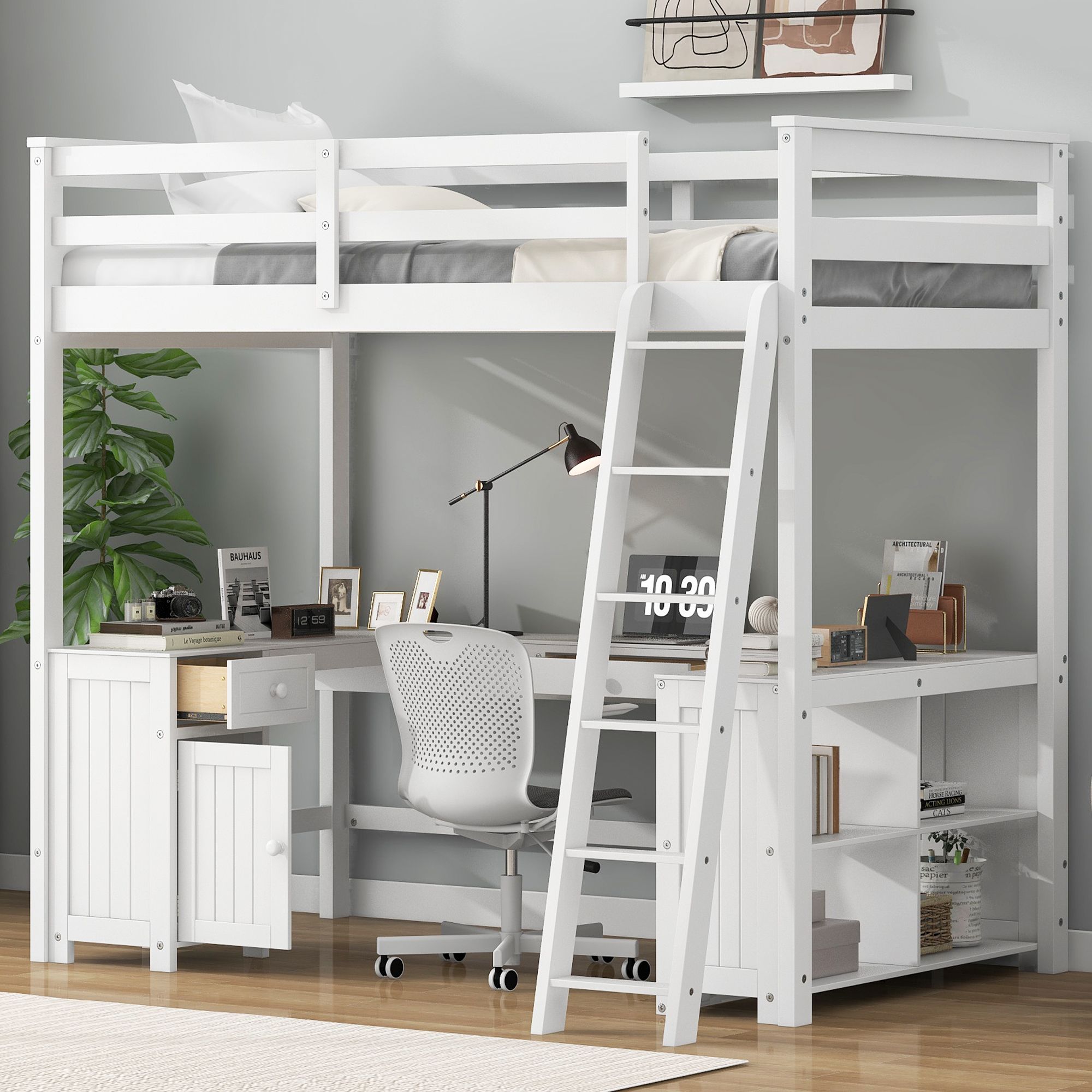 Yiekholo LL-1882AAK Gray Twin over twin Bunk Bed