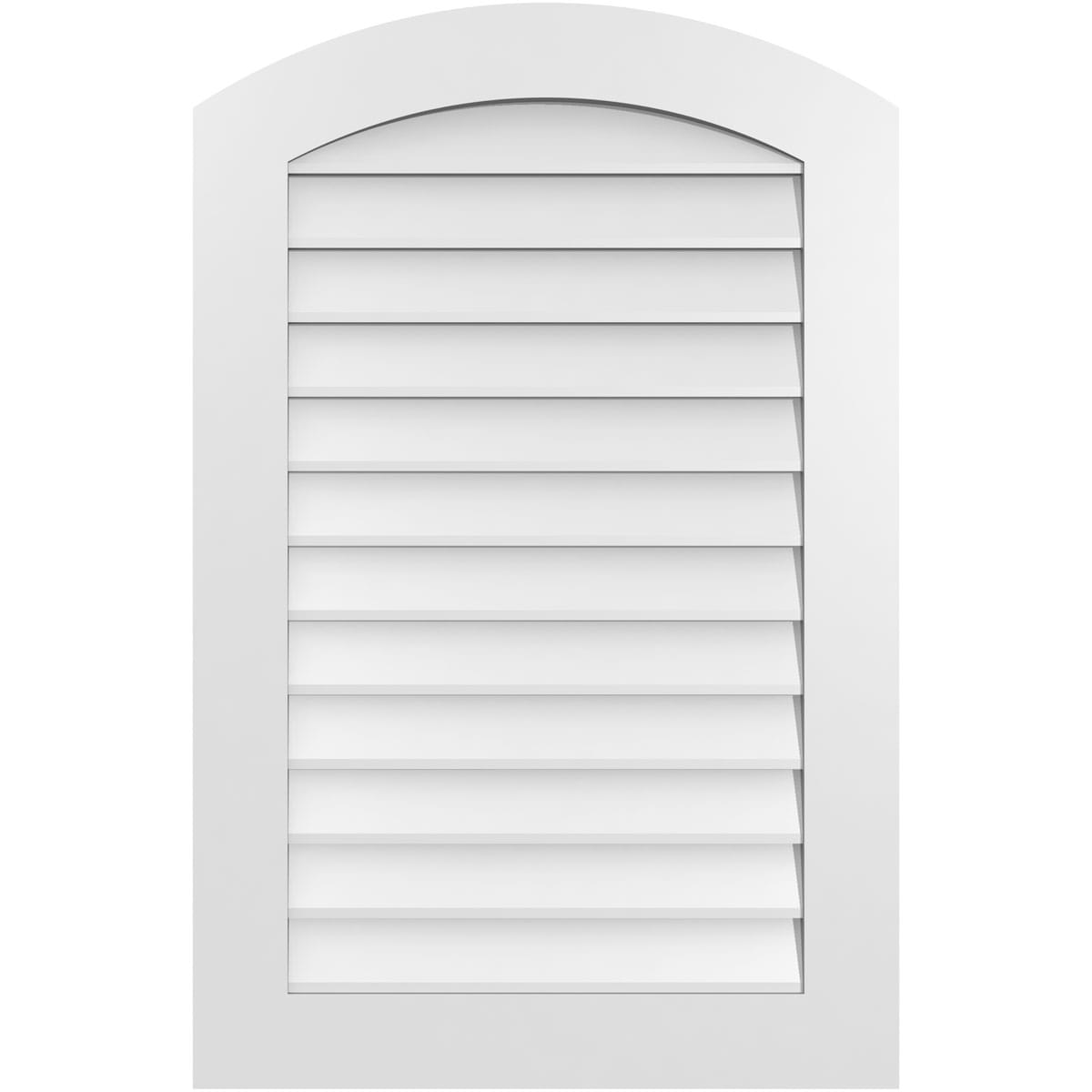 Ekena Millwork GVPAR26X4001SN 26-Inches x 40-Inches Off-white Round top PVC Gable Louver Vent