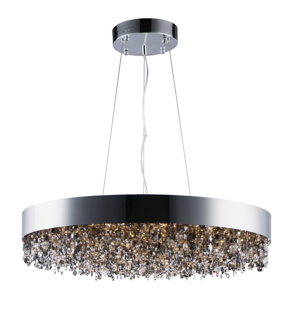 Maxim Lighting 39657MSKPC Mystic 66 -Light Polished Chrome Glam Drum Integrated LED Large Hanging Pendant light