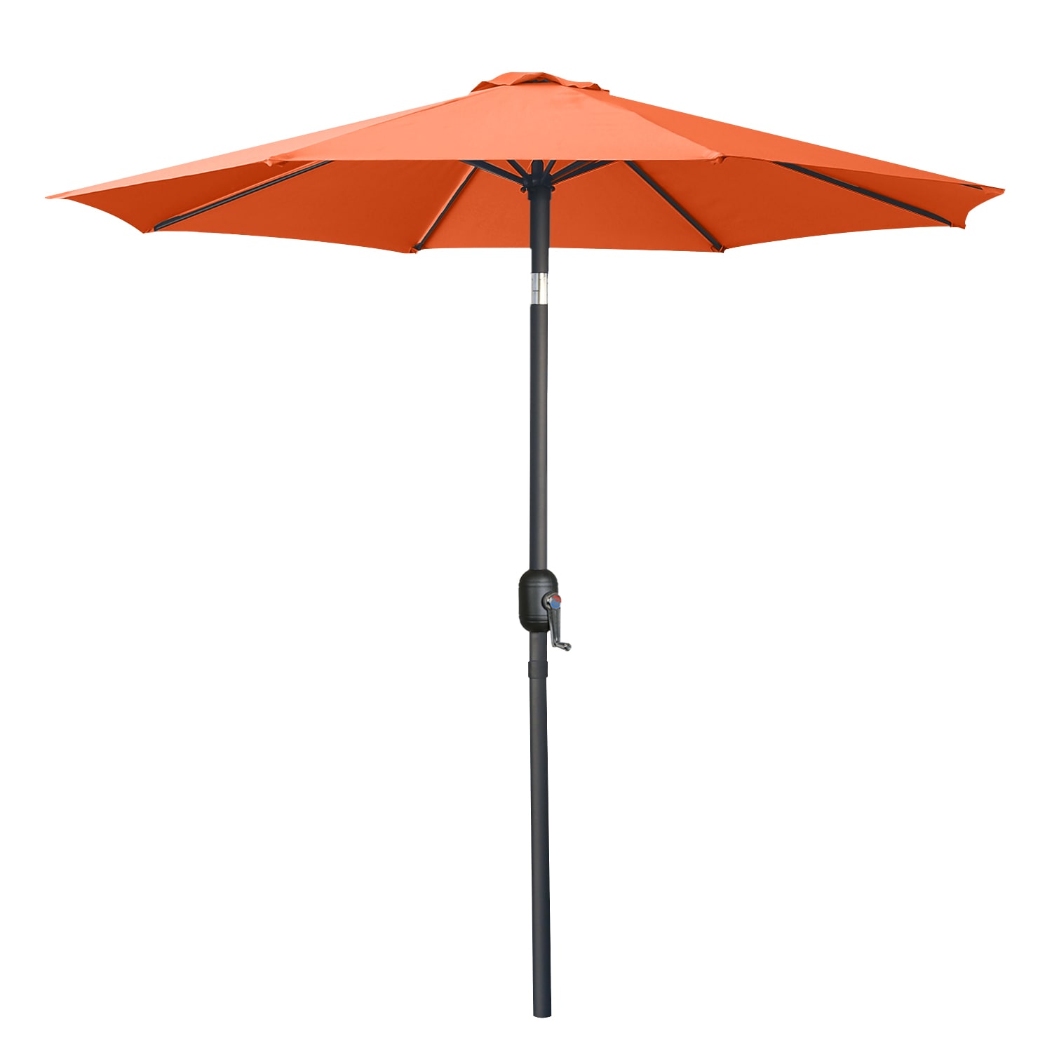 ABCCANOPY 9USLS6923A22UB03OGY8 9-ft Aluminum Orange Crank Market Patio Umbrella with Lights