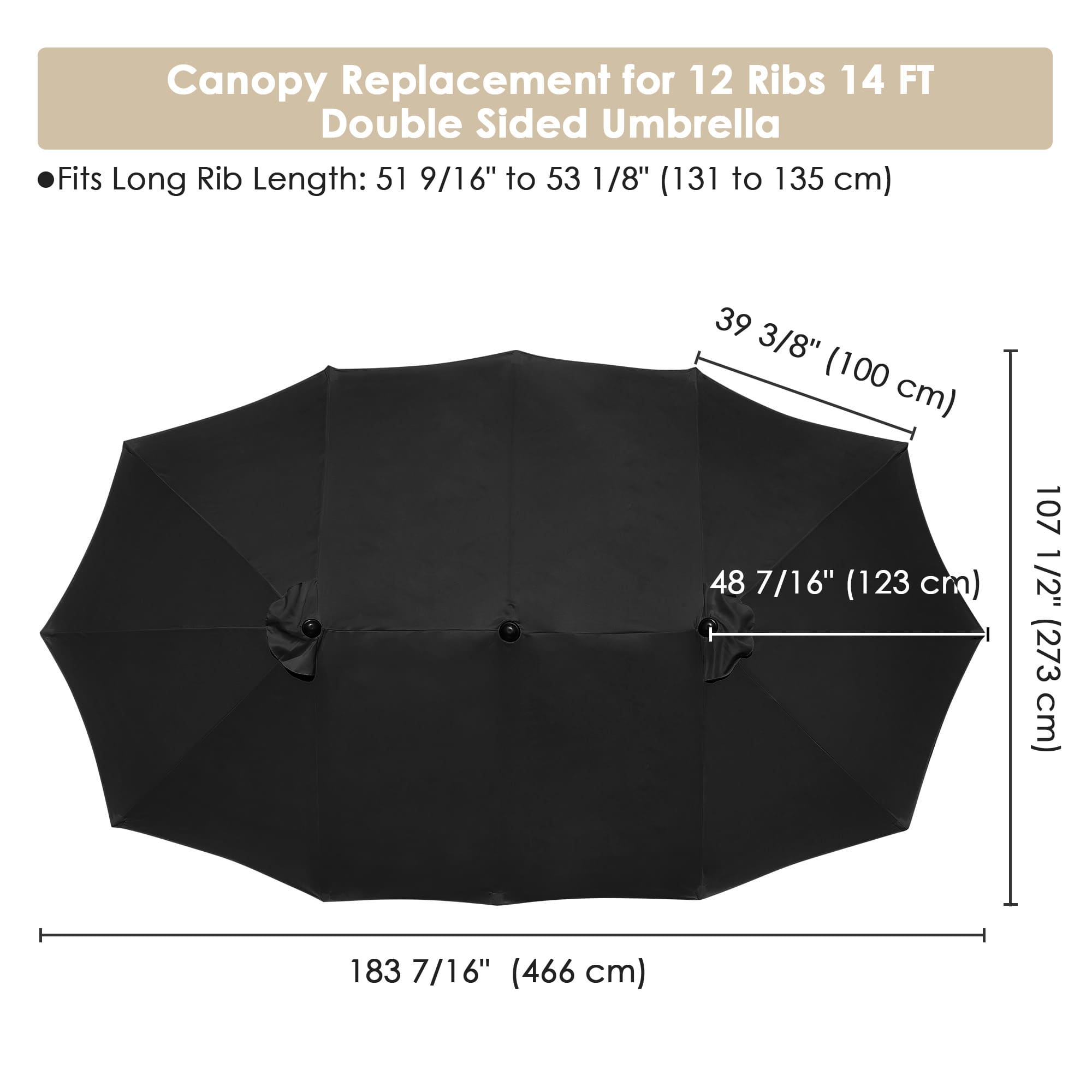 Yescom 07UMC012-14D-06-LO Umbrellas-3 - View #5