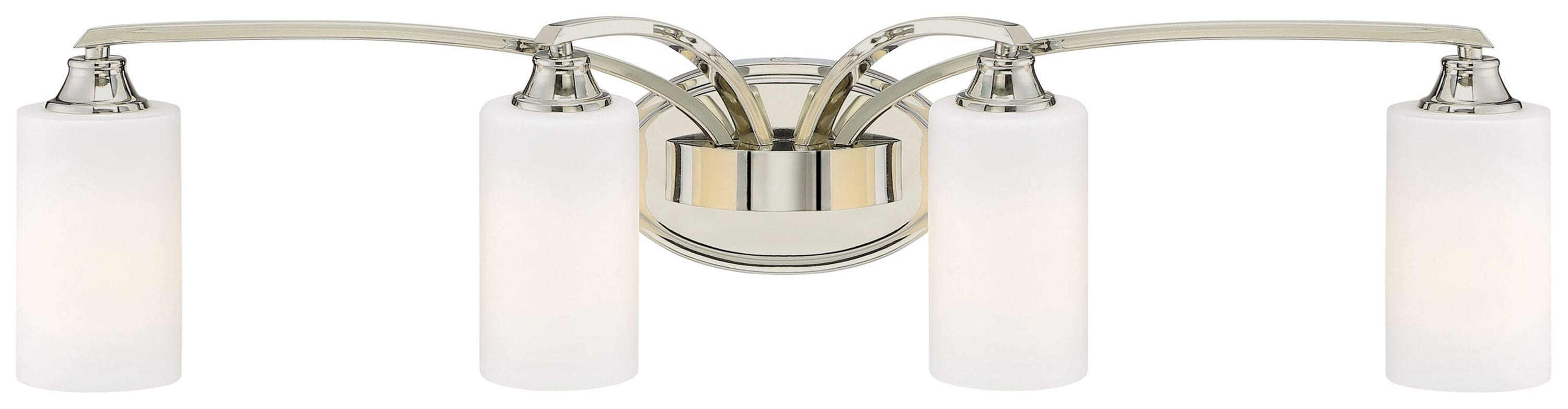 Polished Nickel 4-Light Cylinder Vanity Fixture