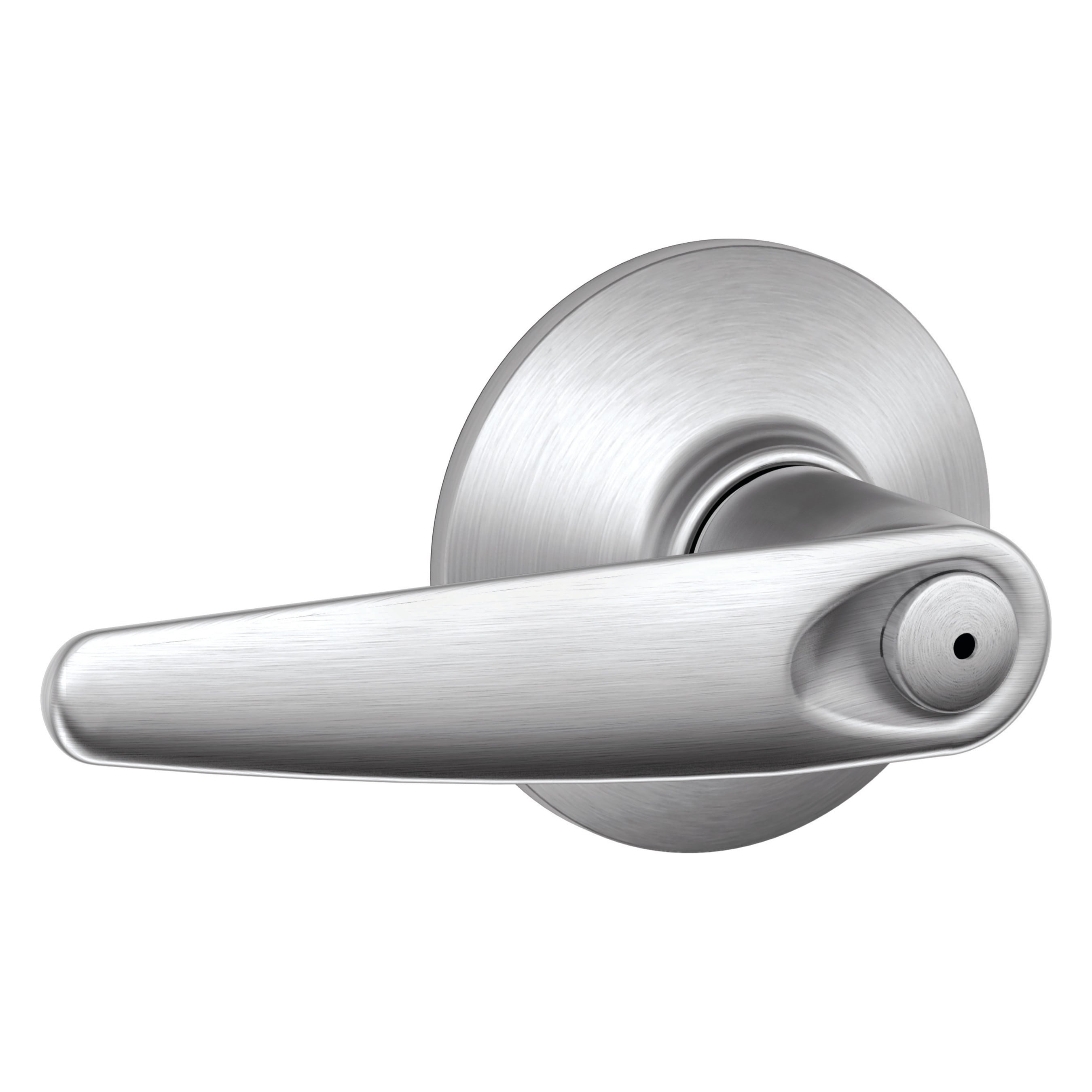 Schlage F40 JAZ 626 F40 JAZ Jazz Satin Chrome Interior Bed/Bath Privacy Door Handle