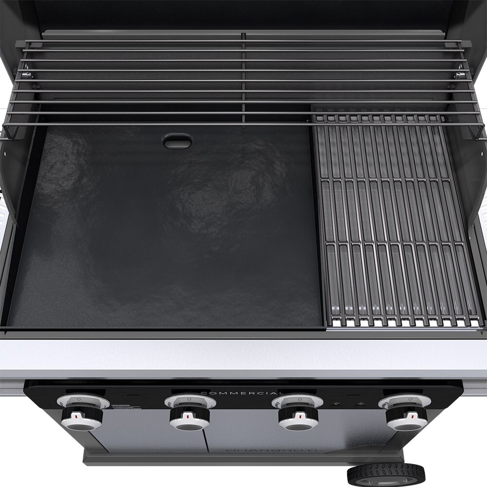 Char Broil 4 Burner Commercial Series Gas Grill and Griddle Combo with Accessories