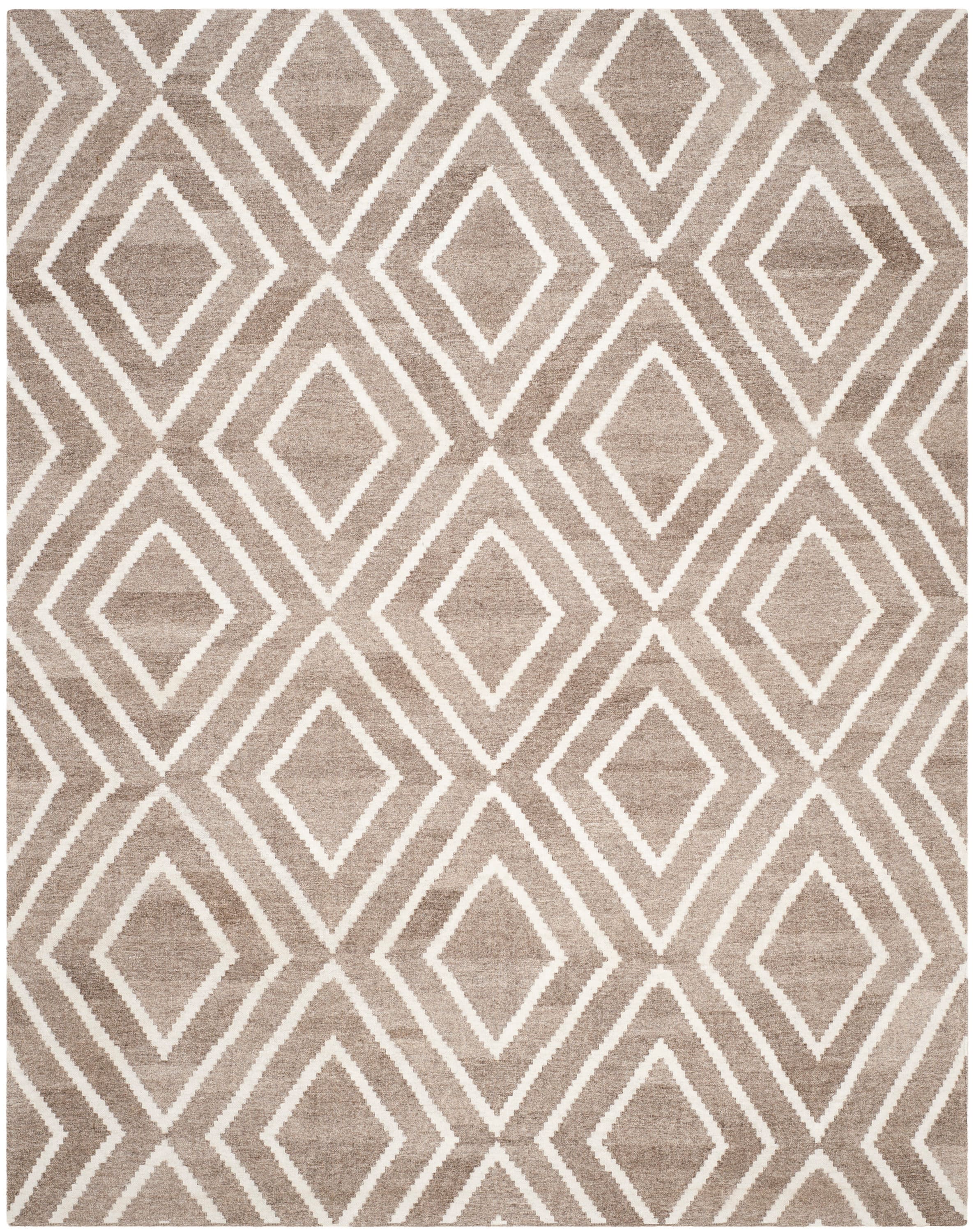Safavieh KLM516A-8 Kilim Aleena 8 x 10 (ft) Synthetic Taupe/Ivory Rectangular Indoor Geometric Oriental Area rug