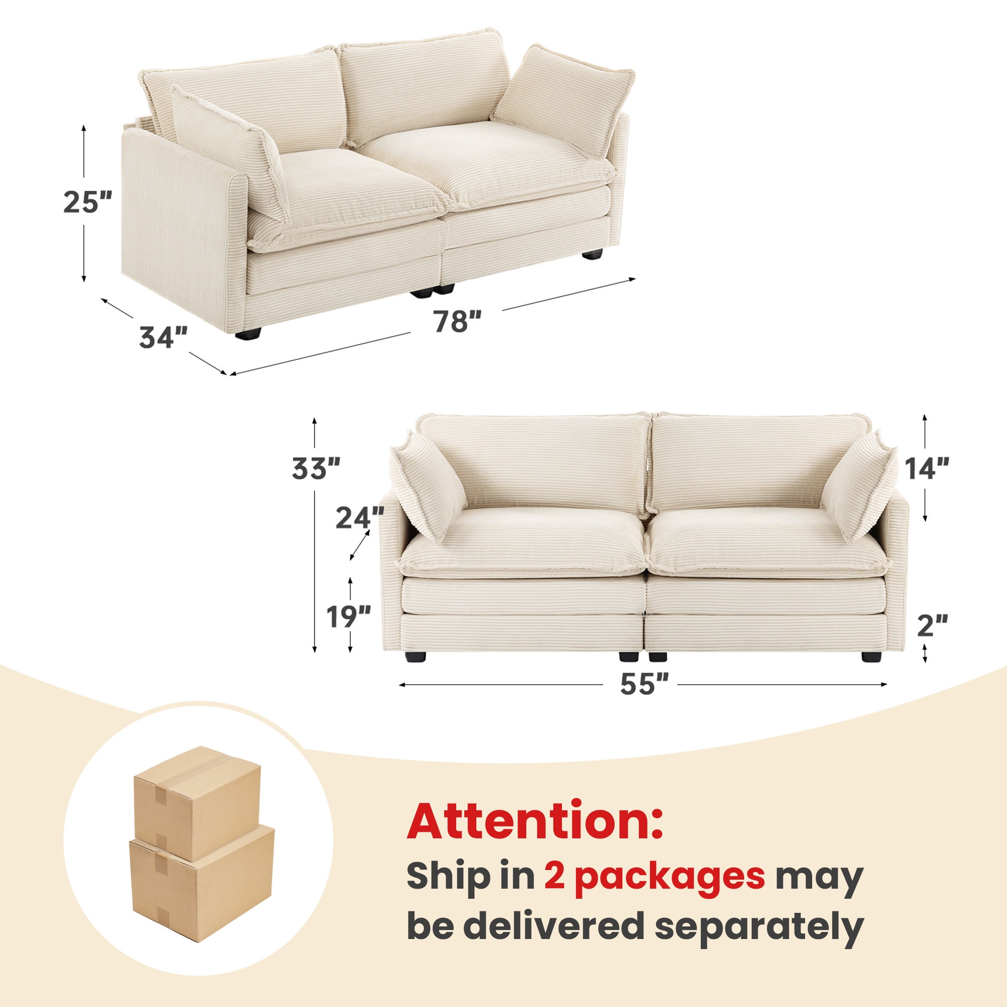 VOUA SAF-NKSYJY-BE Sofas-Loveseats - View #6