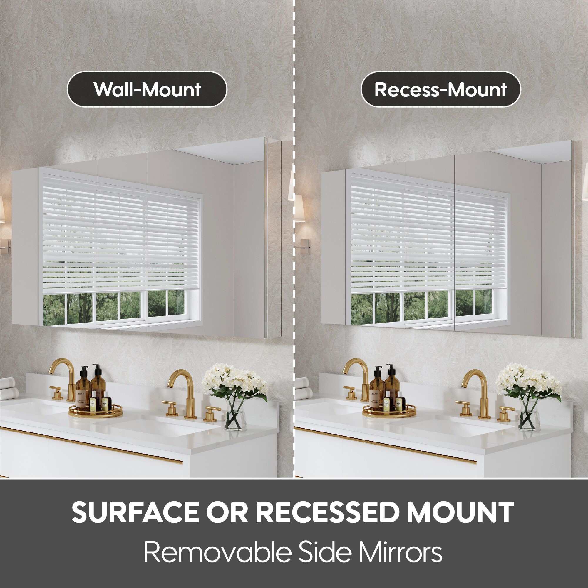 WELLFOR ROSA24TY24L Bathroom-Wall-Cabinets - View #9