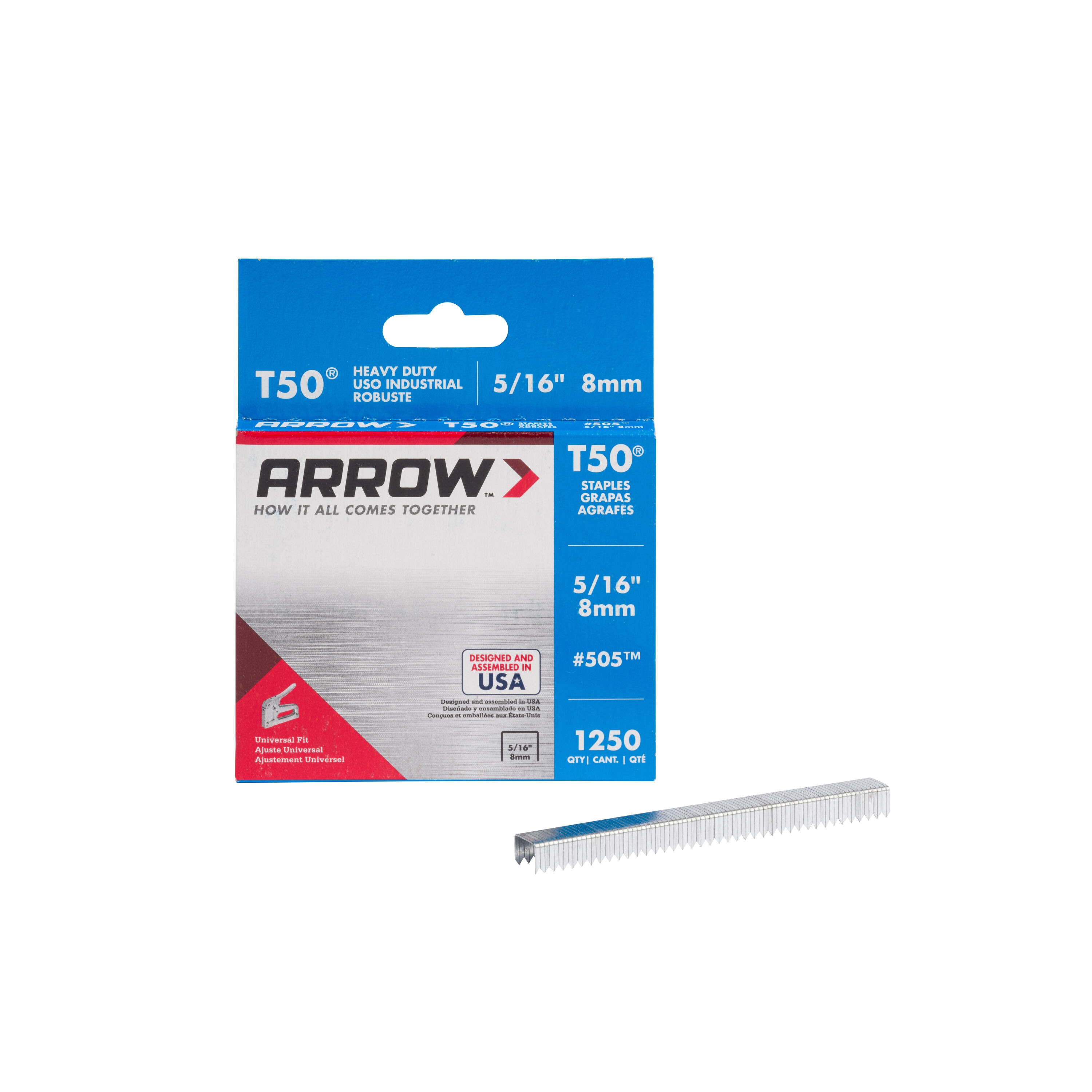 Arrow 50512SP 5/16-in Leg x 3/8-in 20 -Gauge Heavy-duty staples 1250 -Per Box
