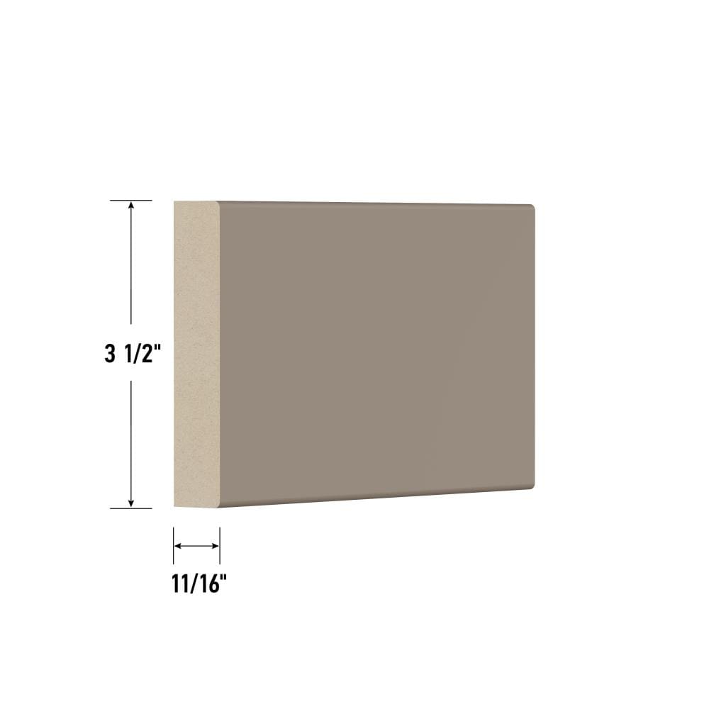 Metrie Complete 1-in x 4-in x 8-ft Radius Edge Painted S4S MDF Board in ...