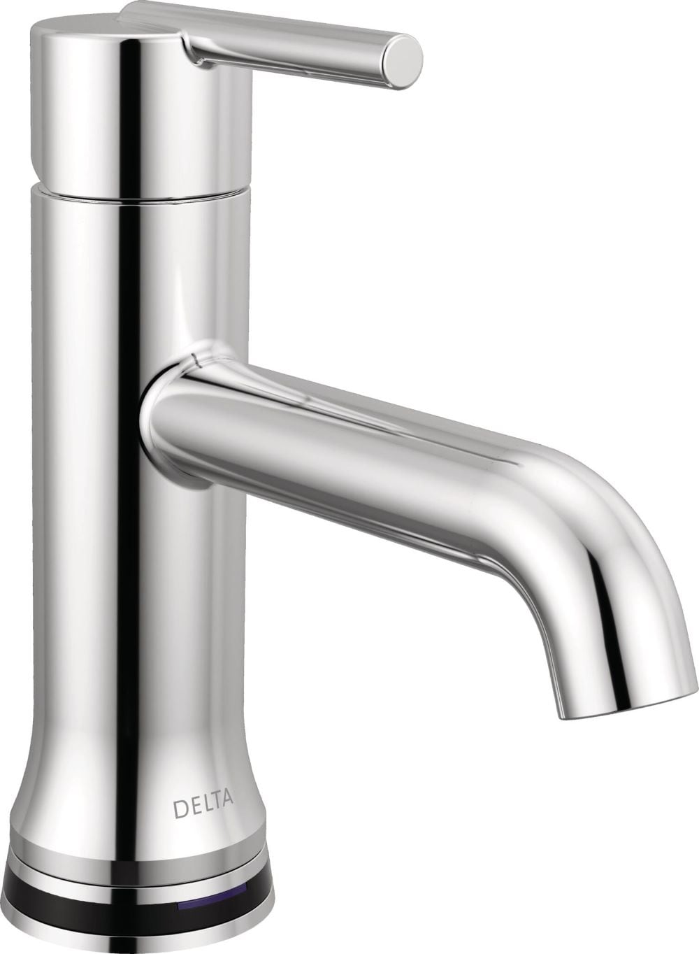 Delta 559TLF-MPU Trinsic Chrome Single hole 1-handle WaterSense Mid-arc Commercial/Residential Handle Bathroom Sink Faucet with Drain with Deck Plate