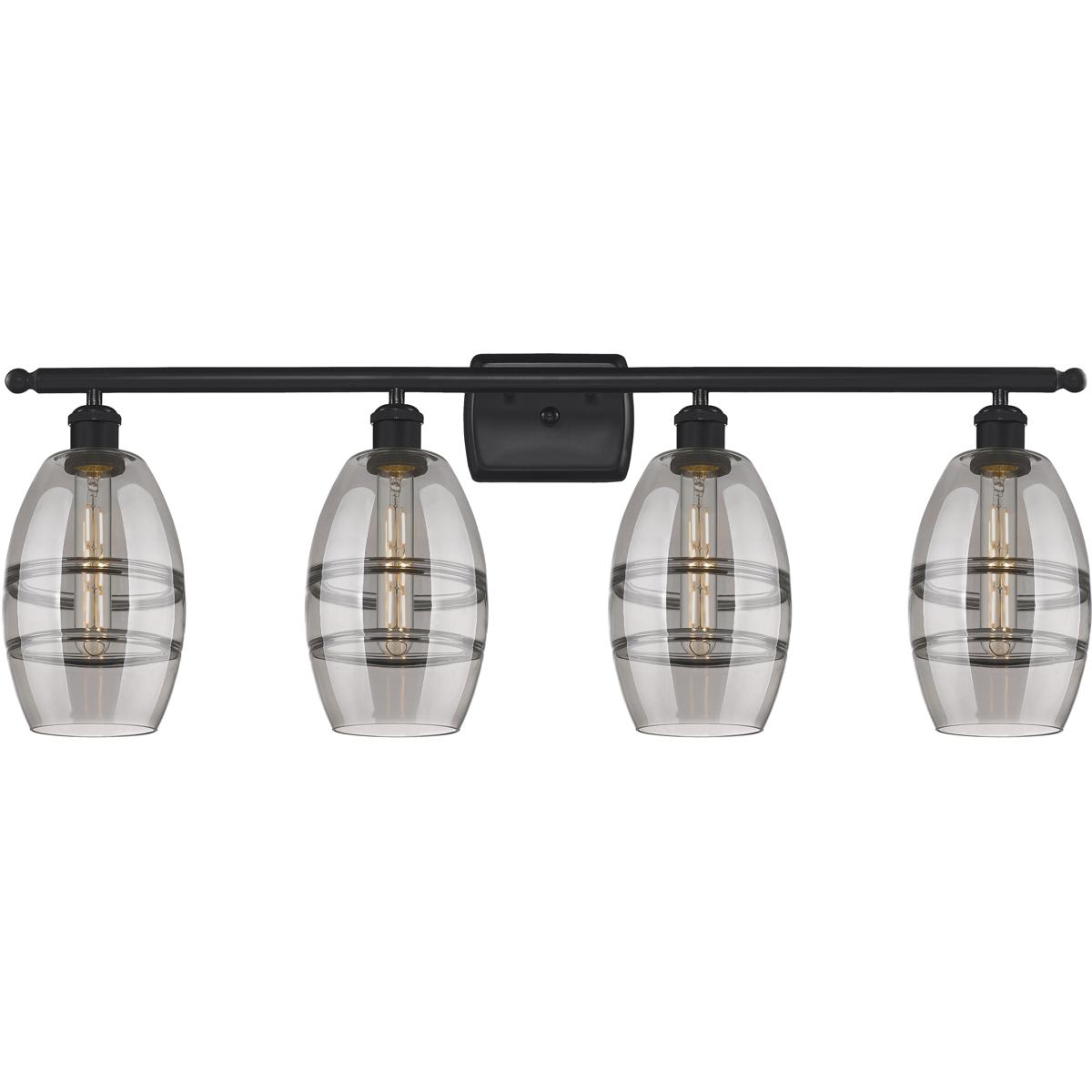 Innovations Lighting -  516-4W-BK-G557-6SM Ballston Vaz Bathroom Vanity Light Matte Black