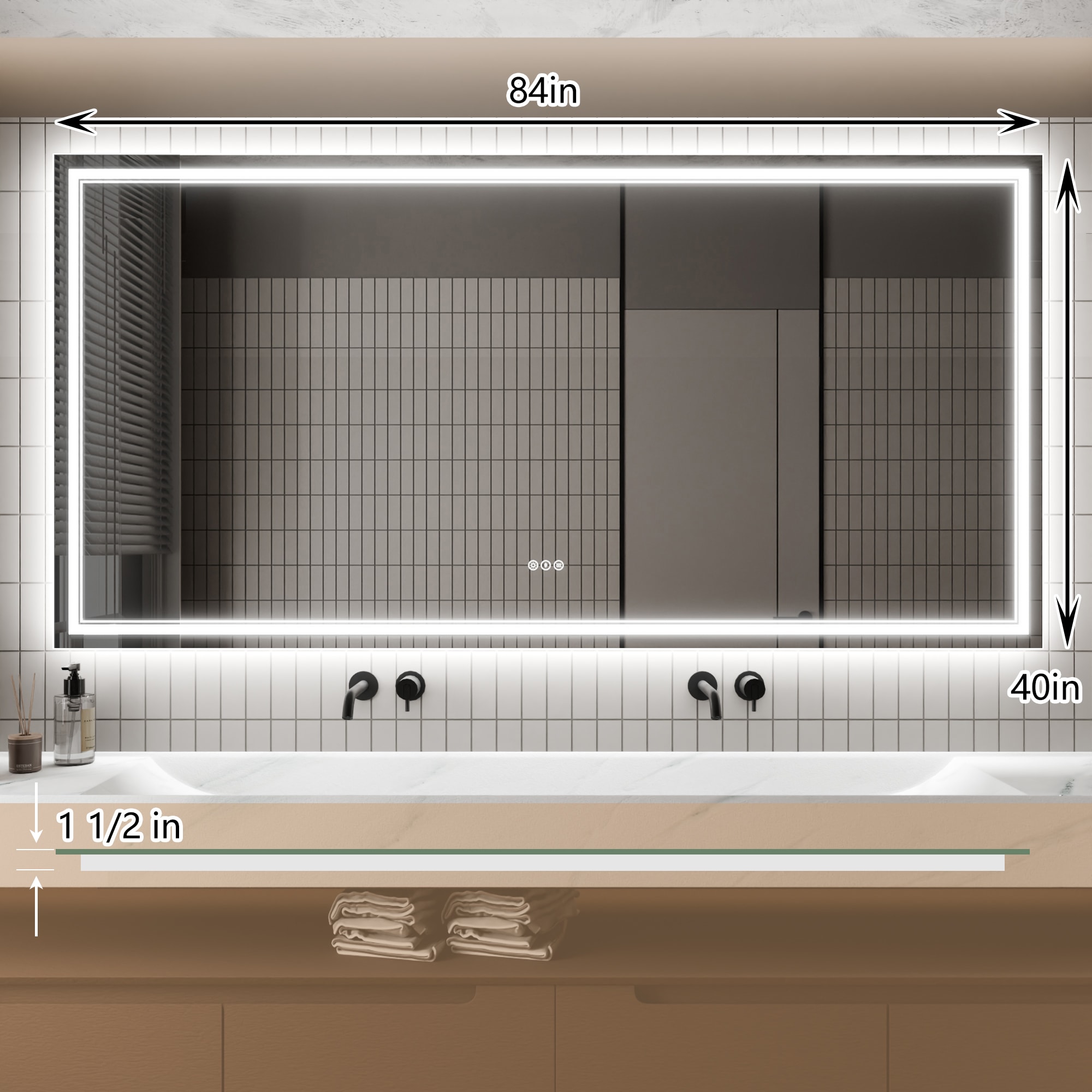 AAZJ JKF-MD04-7236SF2 Framed-Bath-Mirrors - View #2