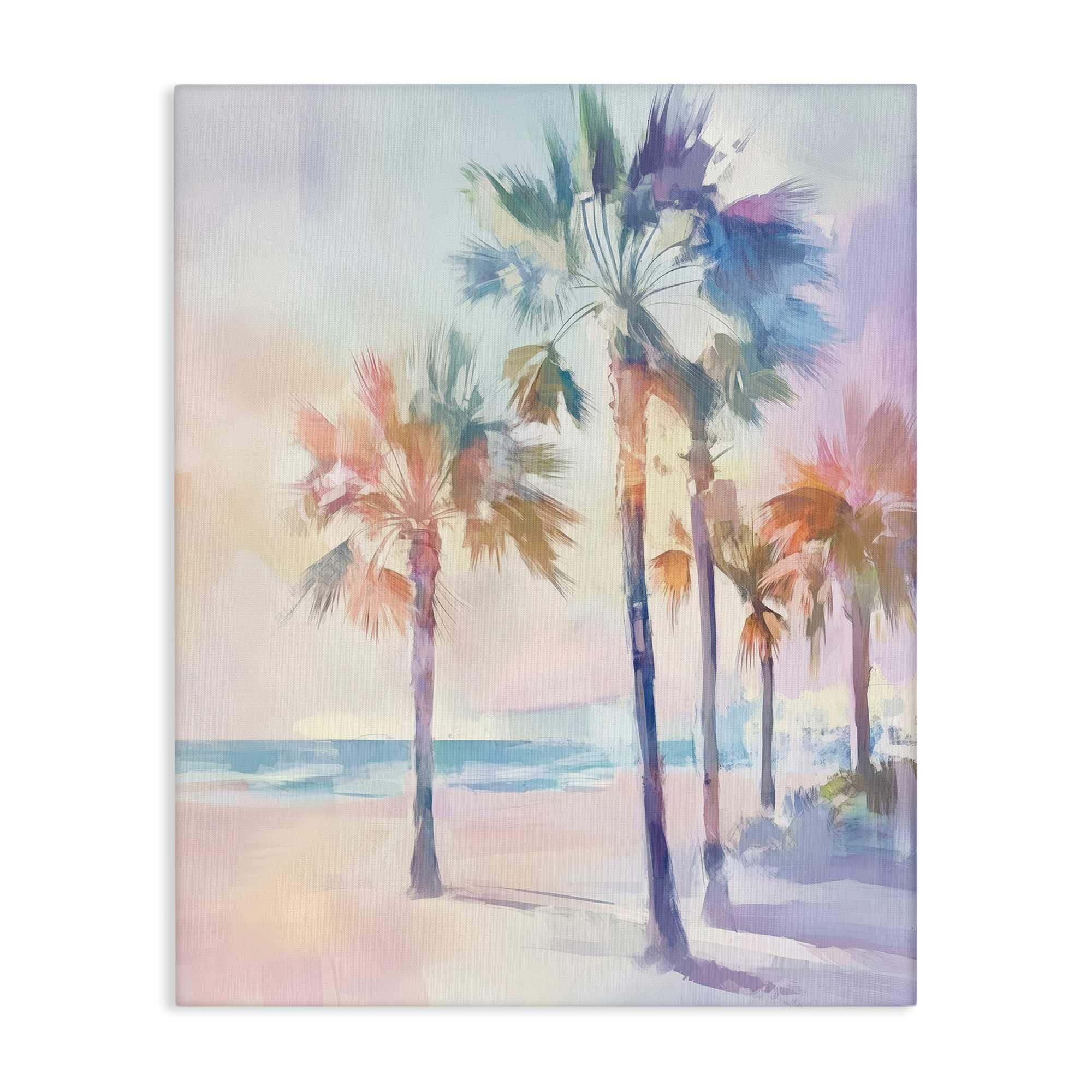 Stupell Industries BT-687-CN-36X48 Pastel Warm Palm Trees Canvas design by Arlington Prints