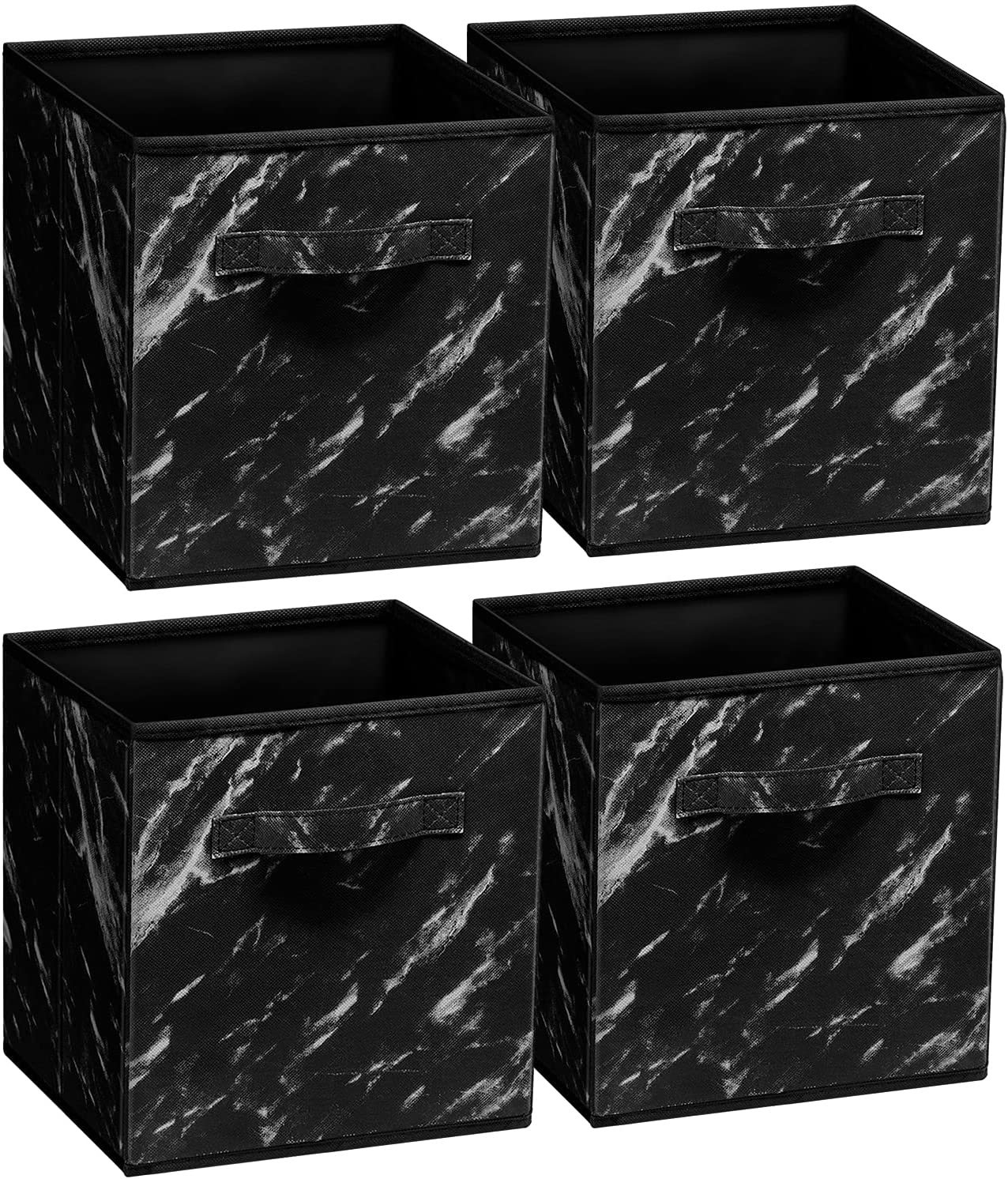Sorbus 13.18 in. H x 3.54 in. W x 6.1 in. D Black Foldable Fabric Drawer  Dividers Cube Storage Bin (4-Pack) DOK4-BLK - The Home Depot