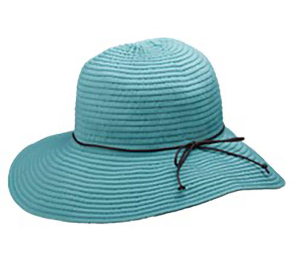 OLE One Size Fits Most Women's Teal Polyester Wide-Brim Hat in the Hats ...