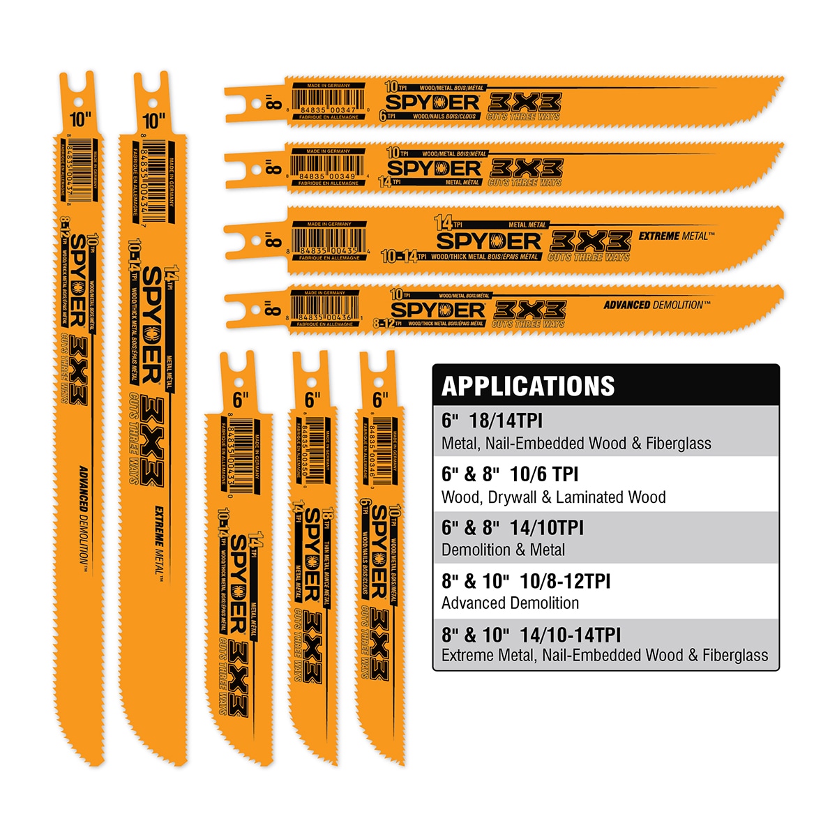Spyder 200179 Reciprocating-Saw-Blades - View #4
