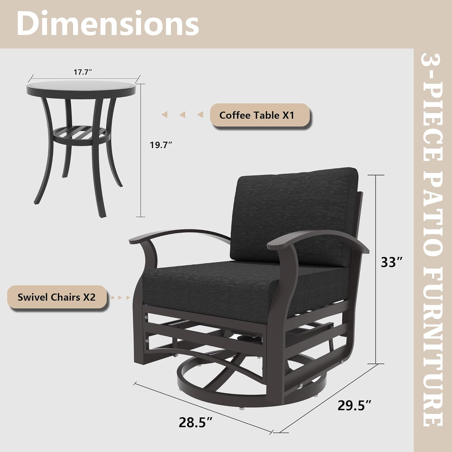 ALAULM LS-ASR-BLACK Patio-Chairs - View #3