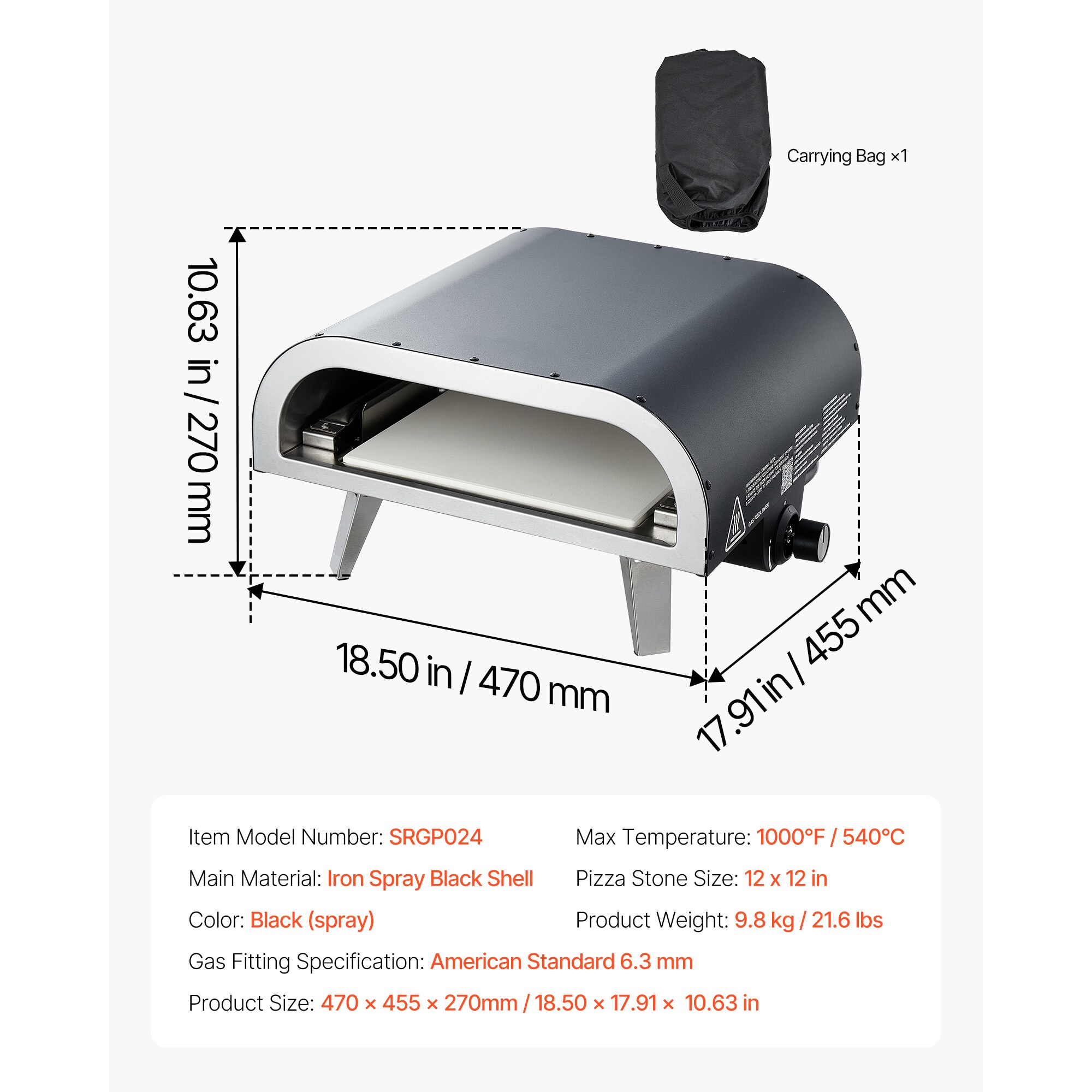 VEVOR SCBXPSLWPTWX08178V0 Outdoor-Pizza-Ovens - View #7